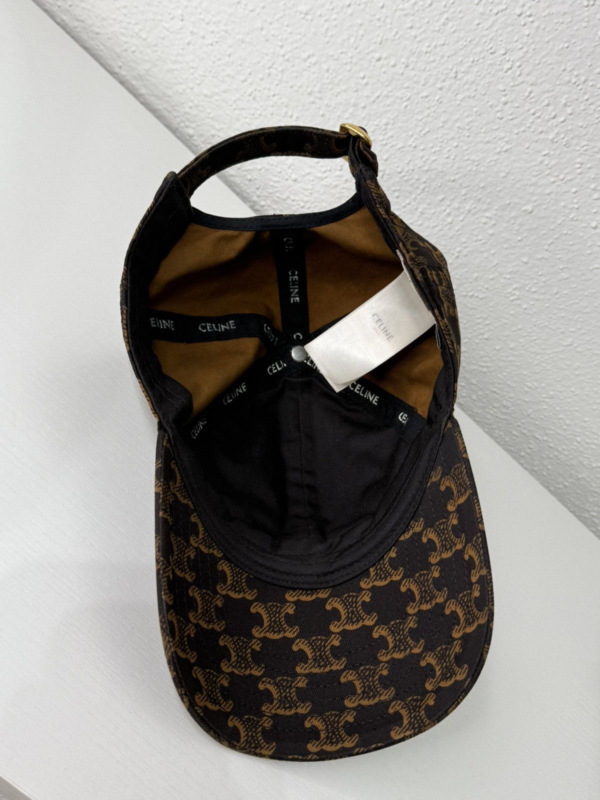 Celine CELINE Triomphe Monogram Baseball Cap size XS Size ONE SIZE - 5 Thumbnail