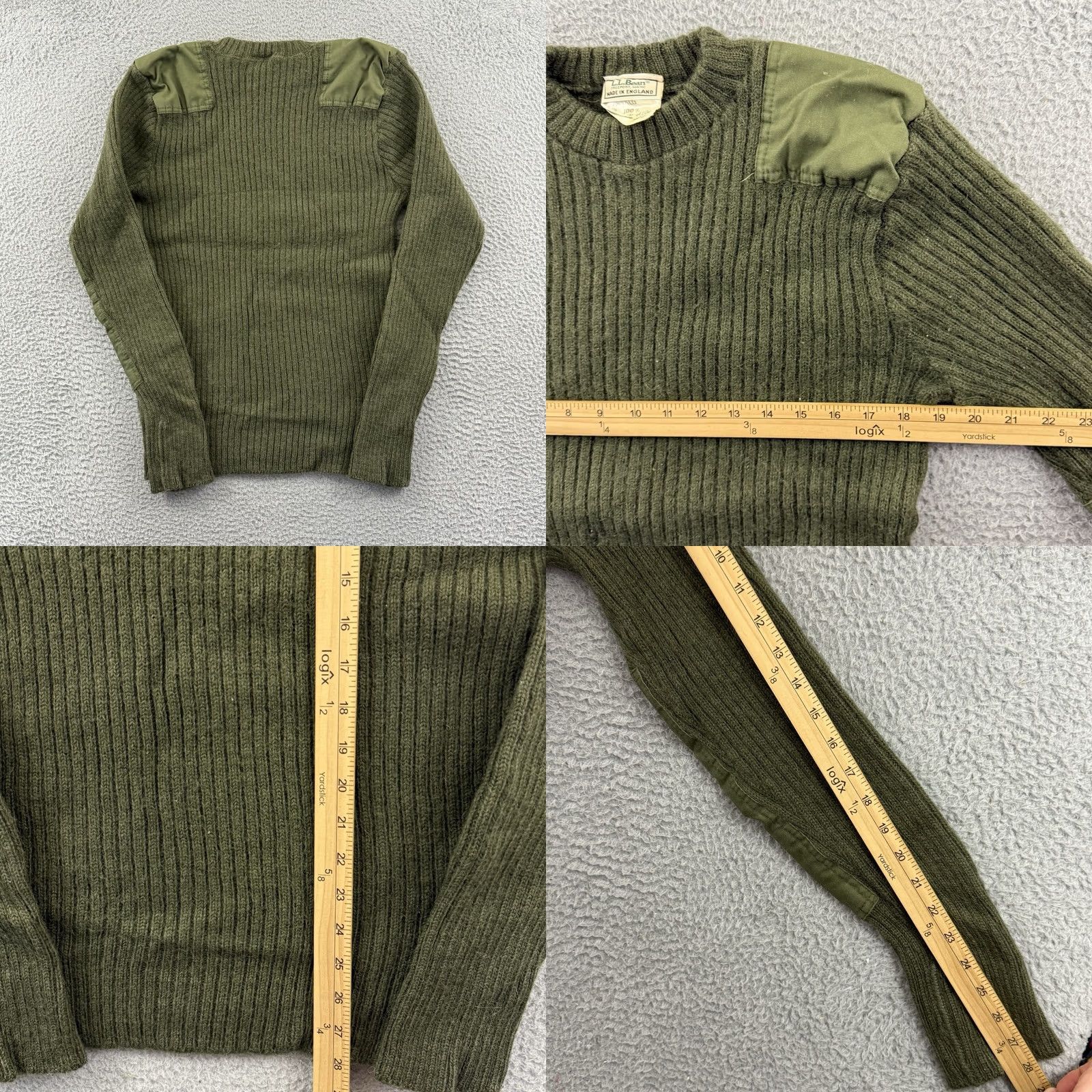 Vintage VINTAGE L.L. Bean Sweater Mens XL Green Pullover Sweatshirt Knit Wool Crew Neck Army 90s Size US XL / EU 56 / 4 - 8 Thumbnail