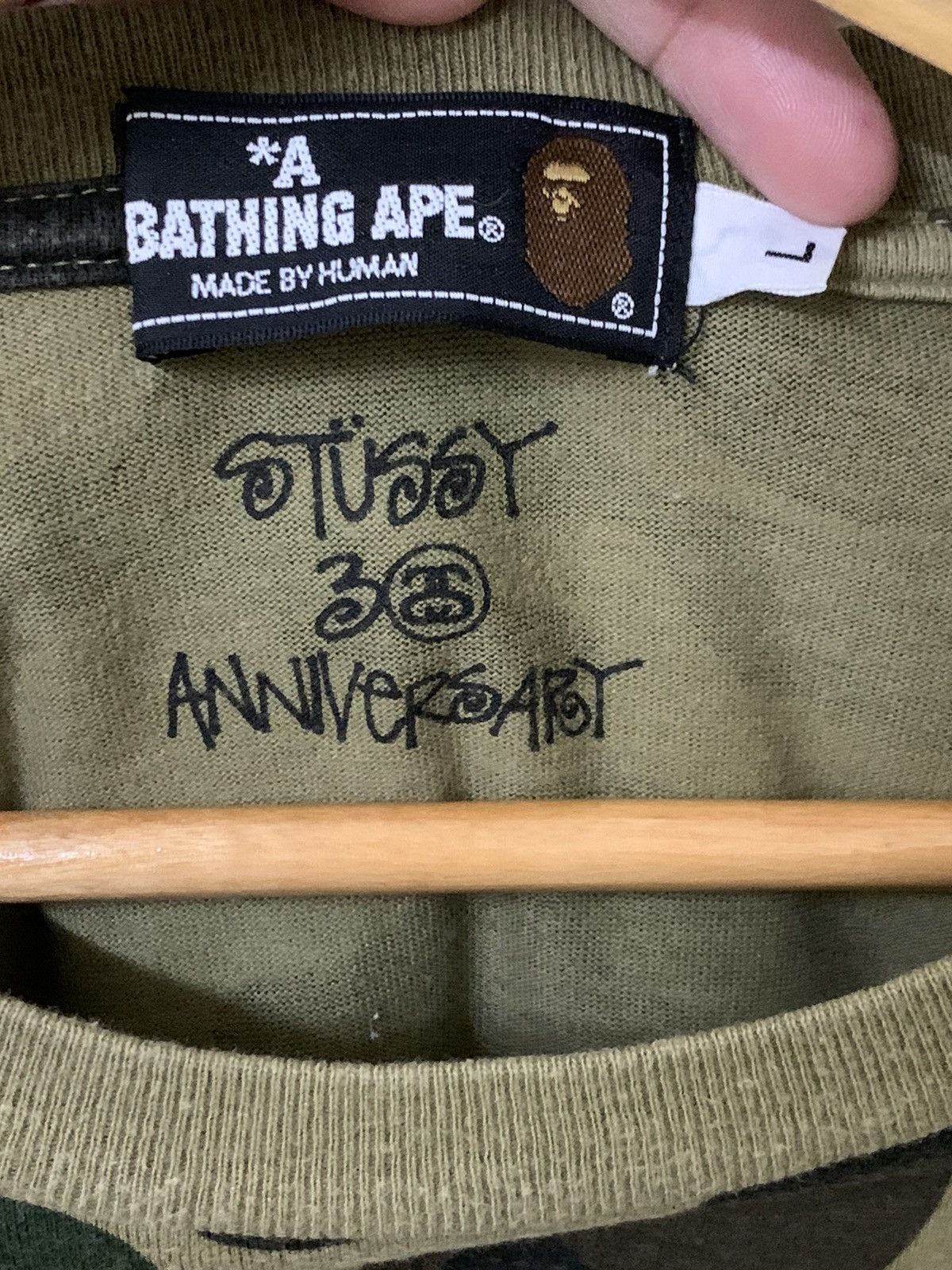 Bape × Stussy Bape X Stussy 30th Anniversary 1st Camo Tee Size US L / EU 52-54 / 3 - 3 Thumbnail