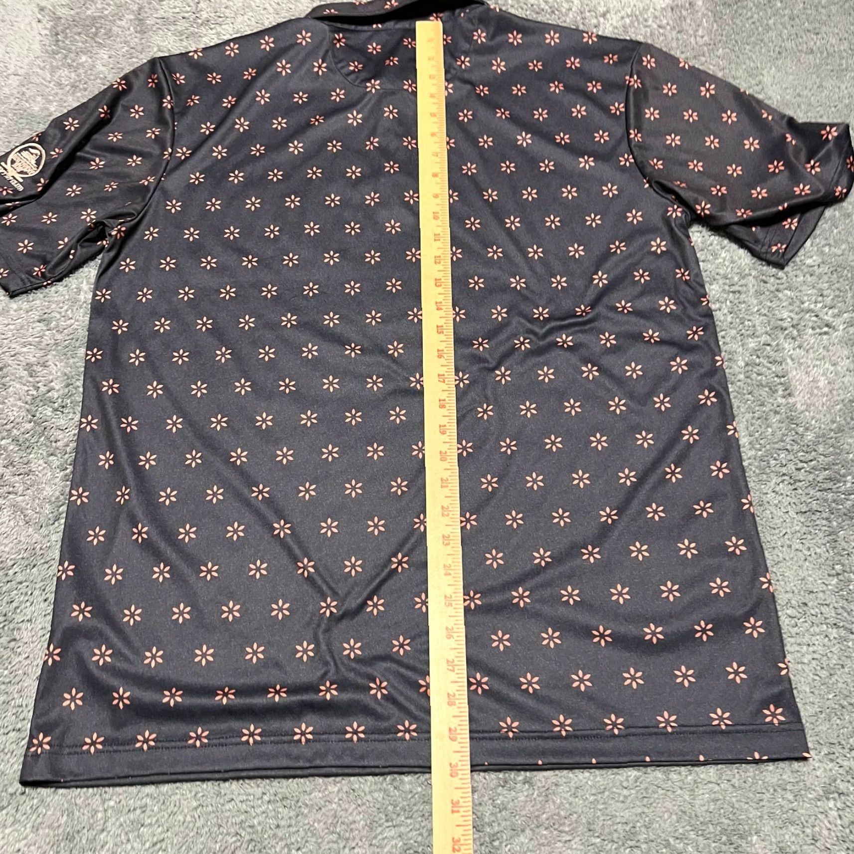 Vintage Swannies Polo Shirt Mens XL Gray Geomertic All Over Print Performance Golf Polo Shirt Mens XL Gray Size US XL / EU 56 / 4 - 6 Thumbnail