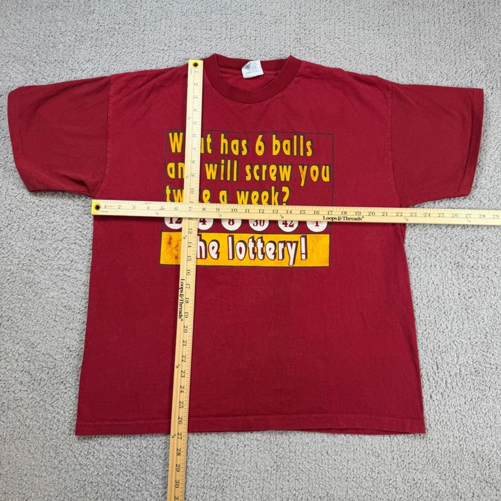 Other Vintage 80s Topico Bay Men XL Single Stitch Lottery T Shirt Size US XL / EU 56 / 4 - 2 Thumbnail