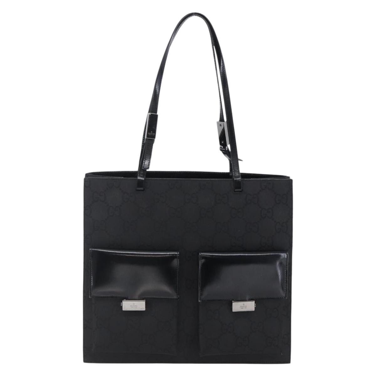 Gucci GUCCI GG Canvas Tote Bag Nylon Black Size ONE SIZE - 2 Thumbnail