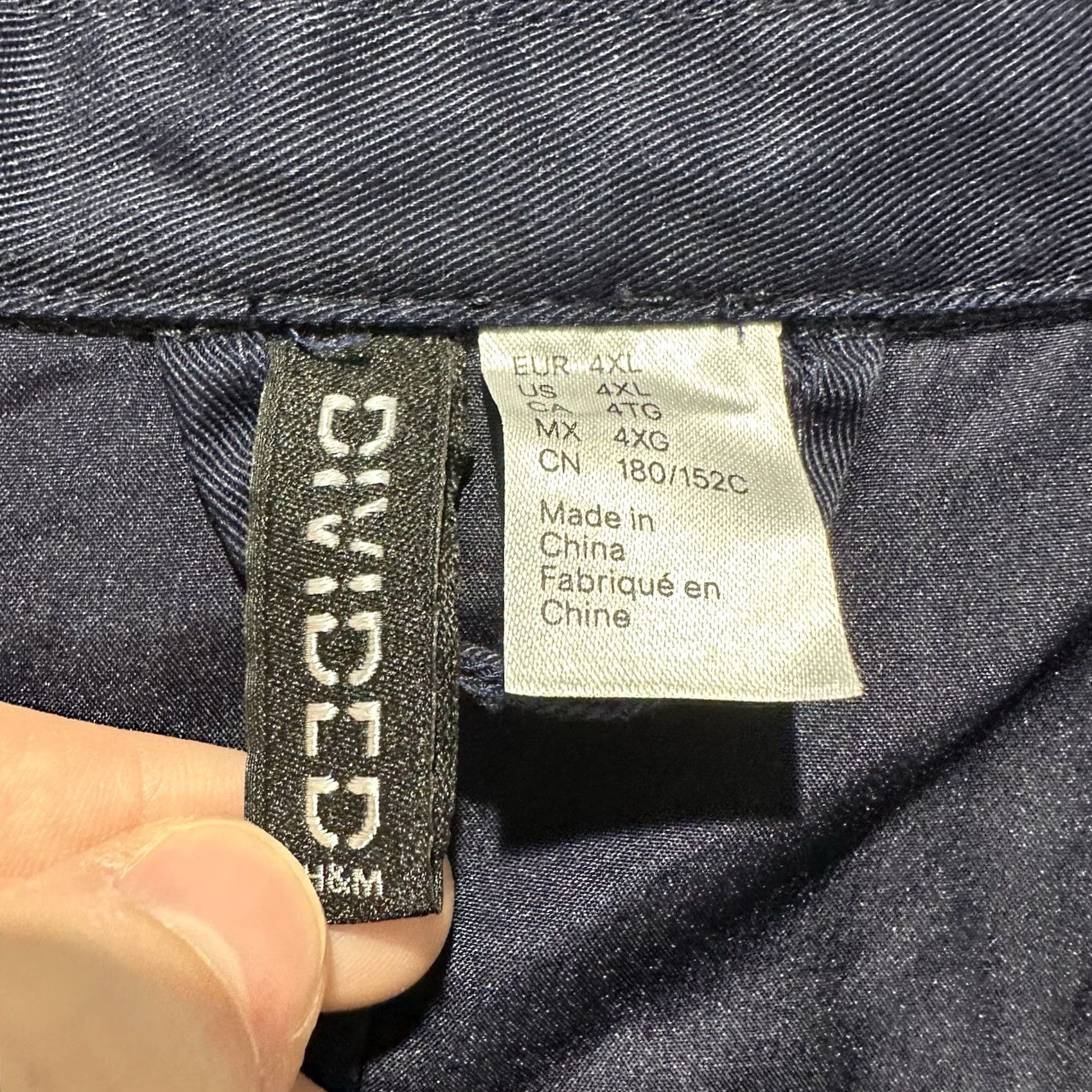 H&M Divided By H&M Twill Jacket Womens 4XL Navy Blue Full Zip Workwear Midweight GUC Size XXL / US 16-18 / IT 52-54 - 5 Thumbnail