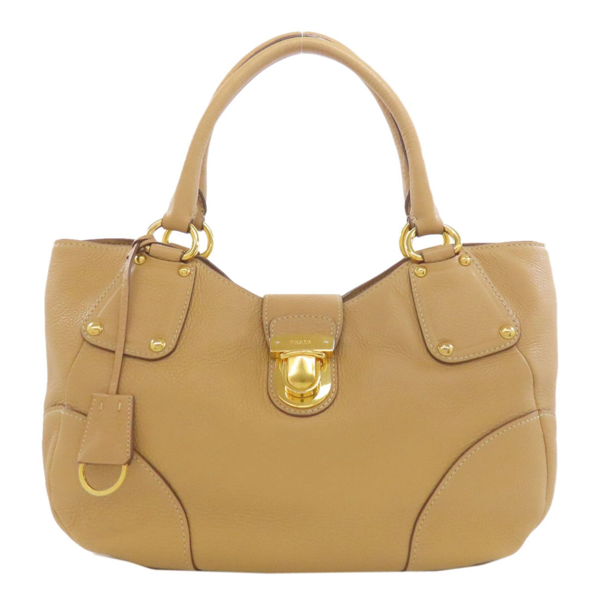 Prada Prada Logo Leather Handbag for Women PRADA Size ONE SIZE - 1 Thumbnail
