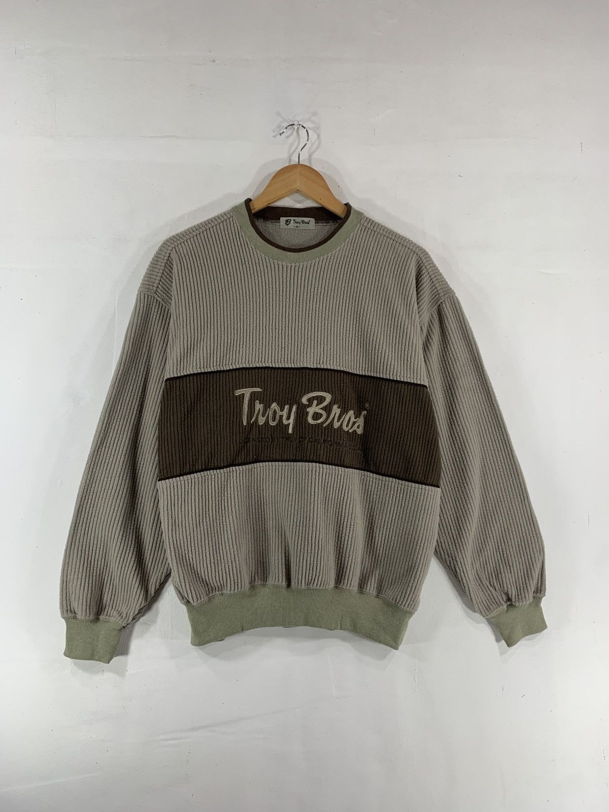 Vintage Vintage Troy Bros Corduroy Sweatshirt Size US M / EU 48-50 / 2 - 1 Thumbnail