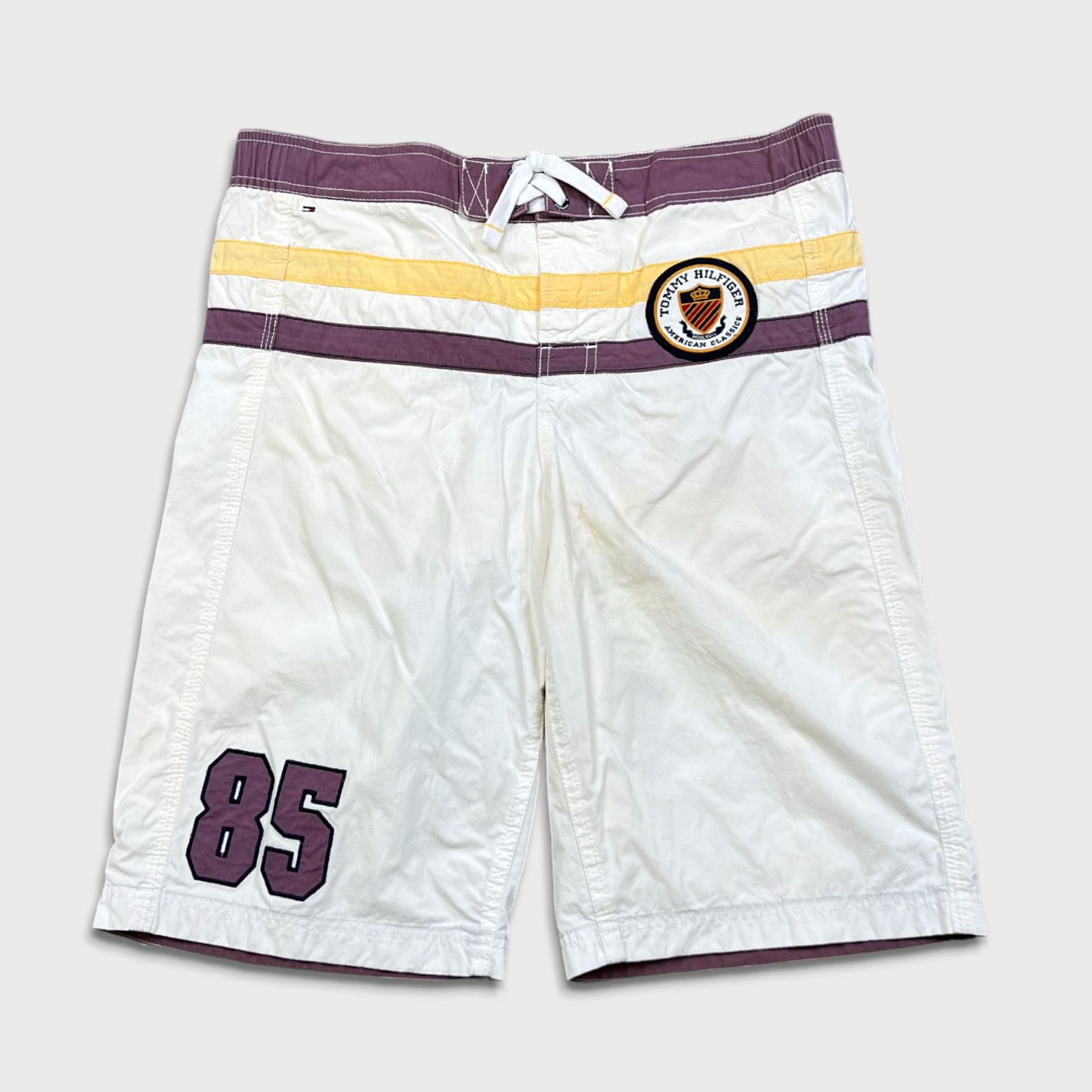 Tommy Hilfiger × Vintage Tommy Hilfiger Shorts XL American Lined Swimming Trunks Pant Size US 34 / EU 50 - 1 Thumbnail