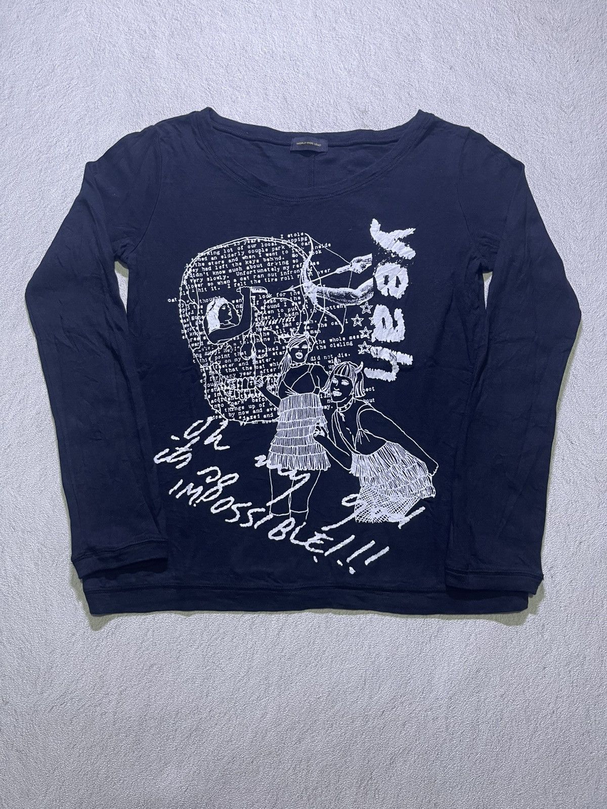 Japanese Brand Y2K WORLD WIDE LOVE long sleeve tshirt Size M / US 6-8 / IT 42-44 - 1 Thumbnail