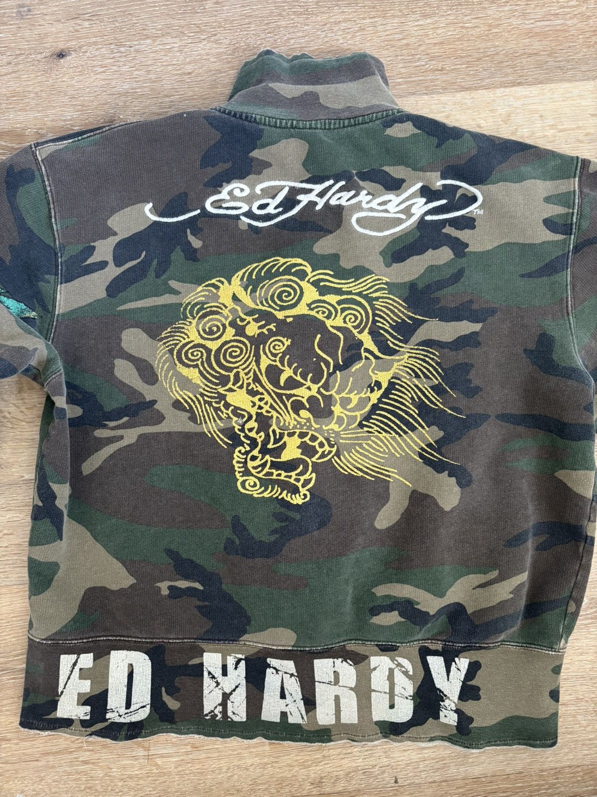 Ed Hardy Vintage Y2K Ed Hardy camo zip up Size US XL / EU 56 / 4 - 5 Thumbnail