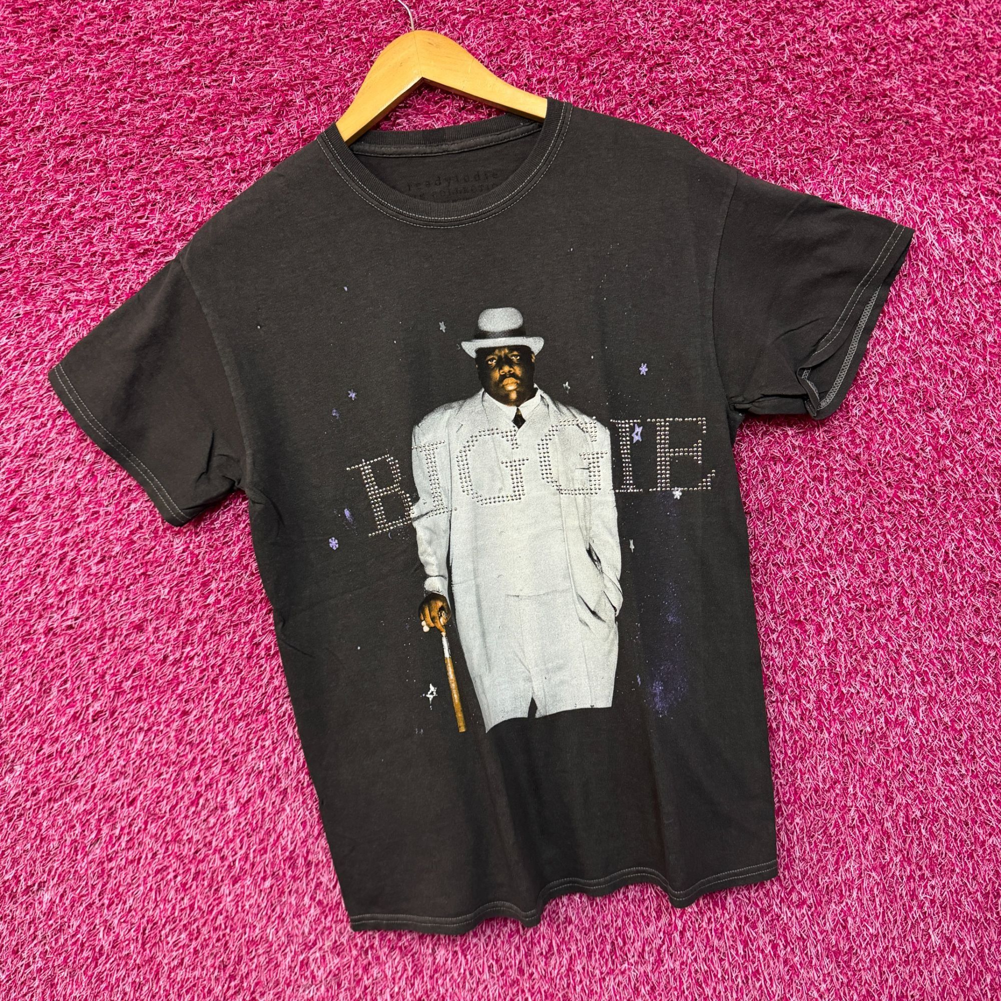 Rap Tees Biggie Smalls White Suir bedazzled shirt size small Size US S / EU 44-46 / 1 - 3 Thumbnail