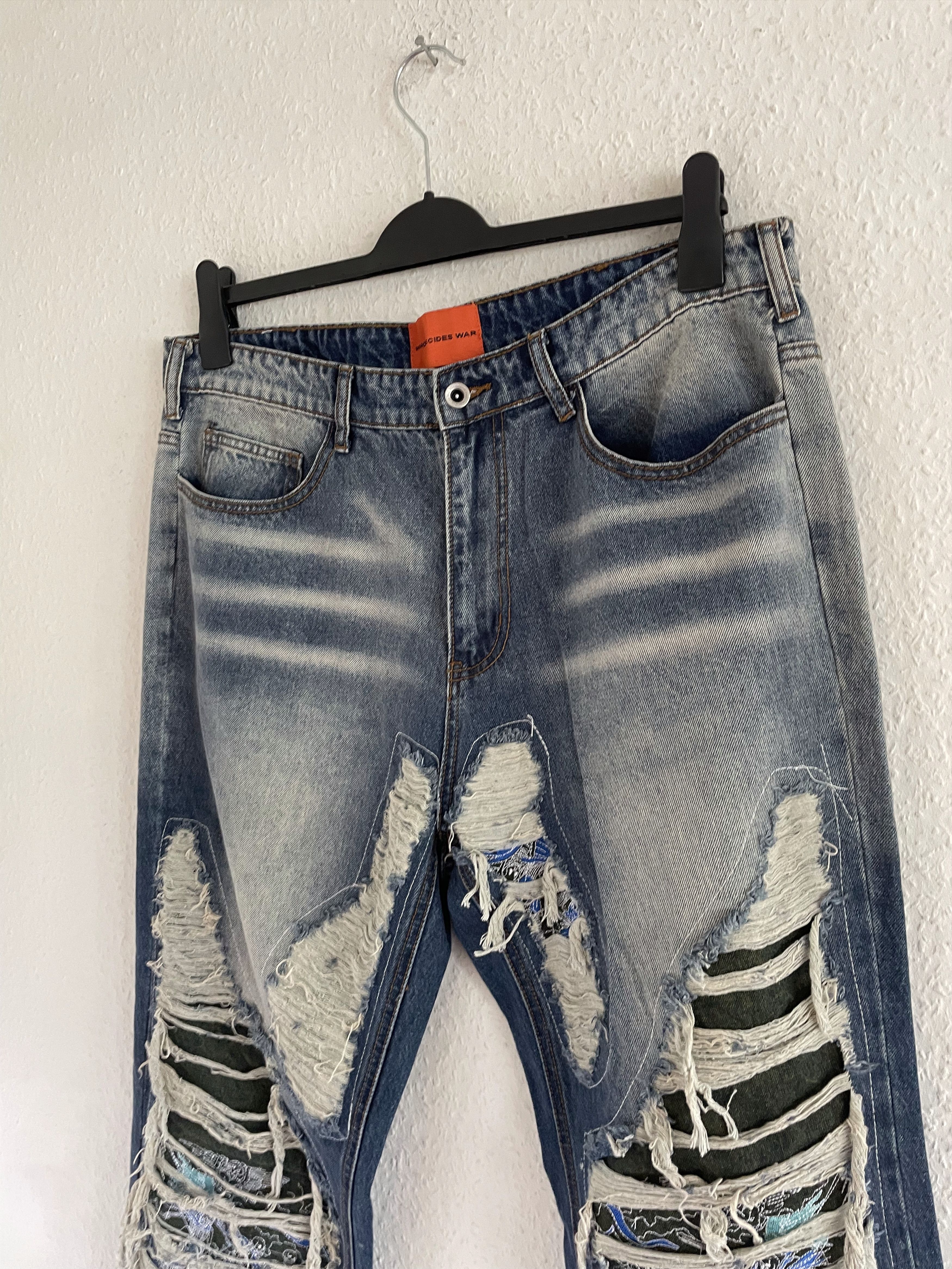 Who Decides War Bandana Patch Flared Jeans Size US 36 / EU 52 - 4 Thumbnail
