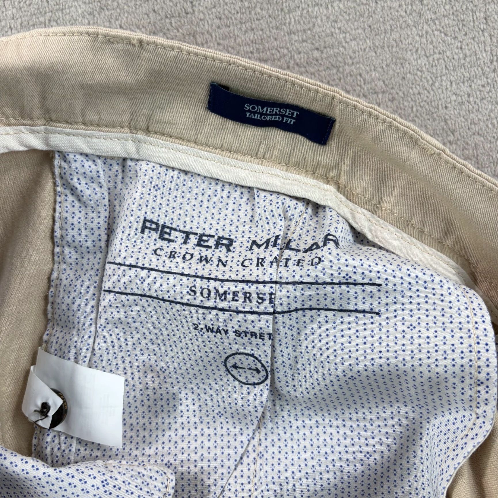 Peter Millar Peter Millar Crown Crafted Somerset Pants Sand 38x34 Linen Blend Golf NWT 25 Mens Regular Beige Shorts? Size US 38 / EU 54 - 4 Thumbnail