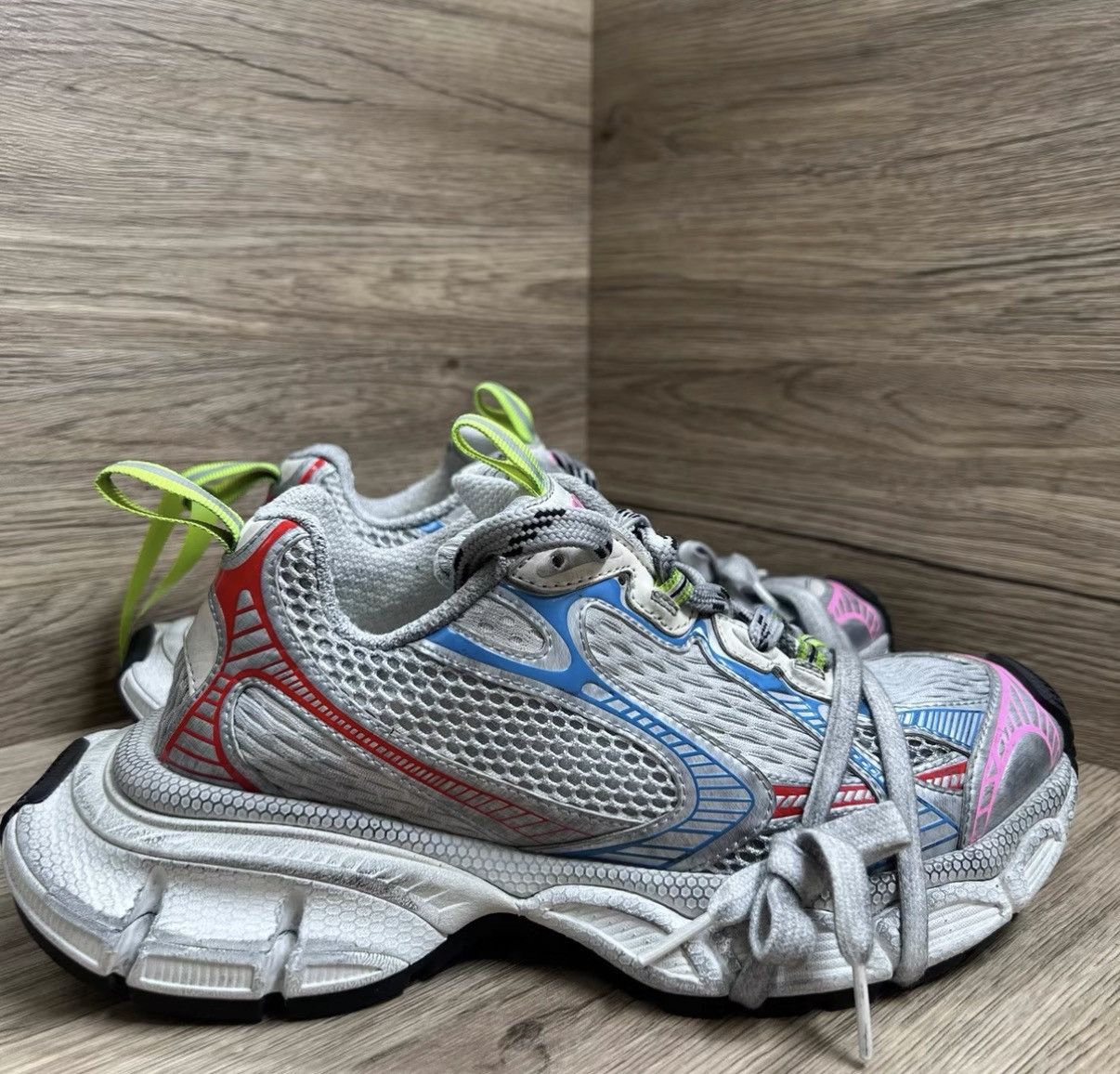 Balenciaga Balenciaga 3XL White Red Blue Dad Sneakers J41 Size US 6 / IT 36 - 3 Thumbnail