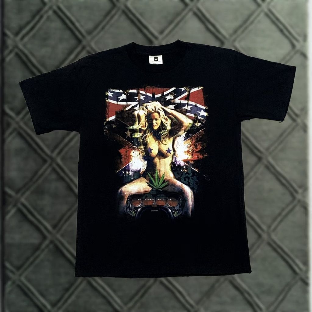 Vintage VINTAGE Pantera Shirt L Men Crew Neck Short Sleeve Black Cotton Logo 90s Weed Dimebag Darrell Winterland Pin Up Girl Double-Sided Size US L / EU 52-54 / 3 - 1 Thumbnail