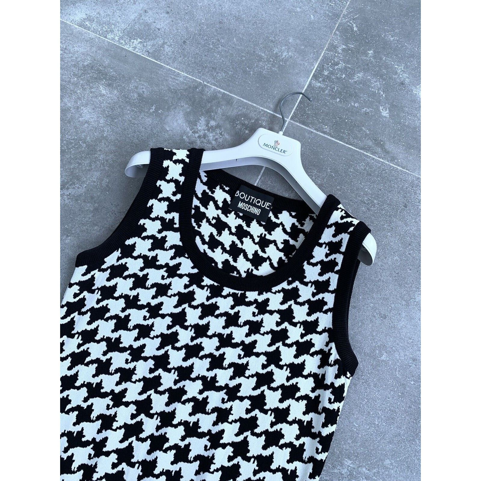 Moschino Womens MOSCHINO Houndstooth Vest Cardigan Top S-M US 6 EU 38 Size M / US 6-8 / IT 42-44 - 7 Thumbnail