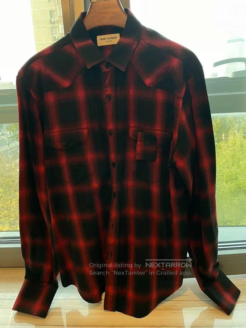 Saint Laurent Paris Saint Laurent Men's Check Shirt. Size US M / EU 48-50 / 2 - 1 Thumbnail