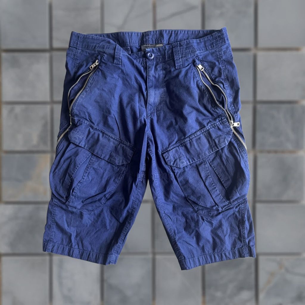 Armani Exchange VINTAGE? No — Armani Exchange Cargo Shorts Mens 31 Blue Zip Pockets Casual Utility Summer Shirt? Size US 31 - 1 Thumbnail