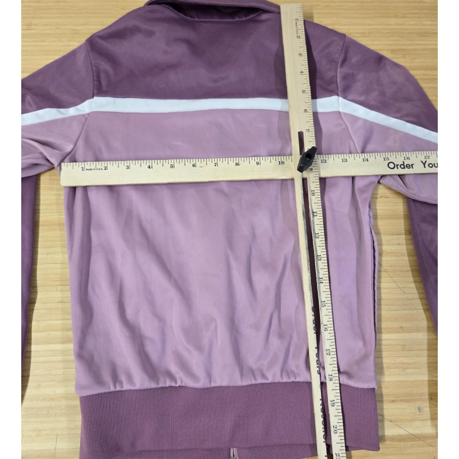 Nike VINTAGE Nike Jacket Womens S Purple White Stripe Track Zip Made in Japan 80s Size S / US 4 / IT 40 - 8 Thumbnail