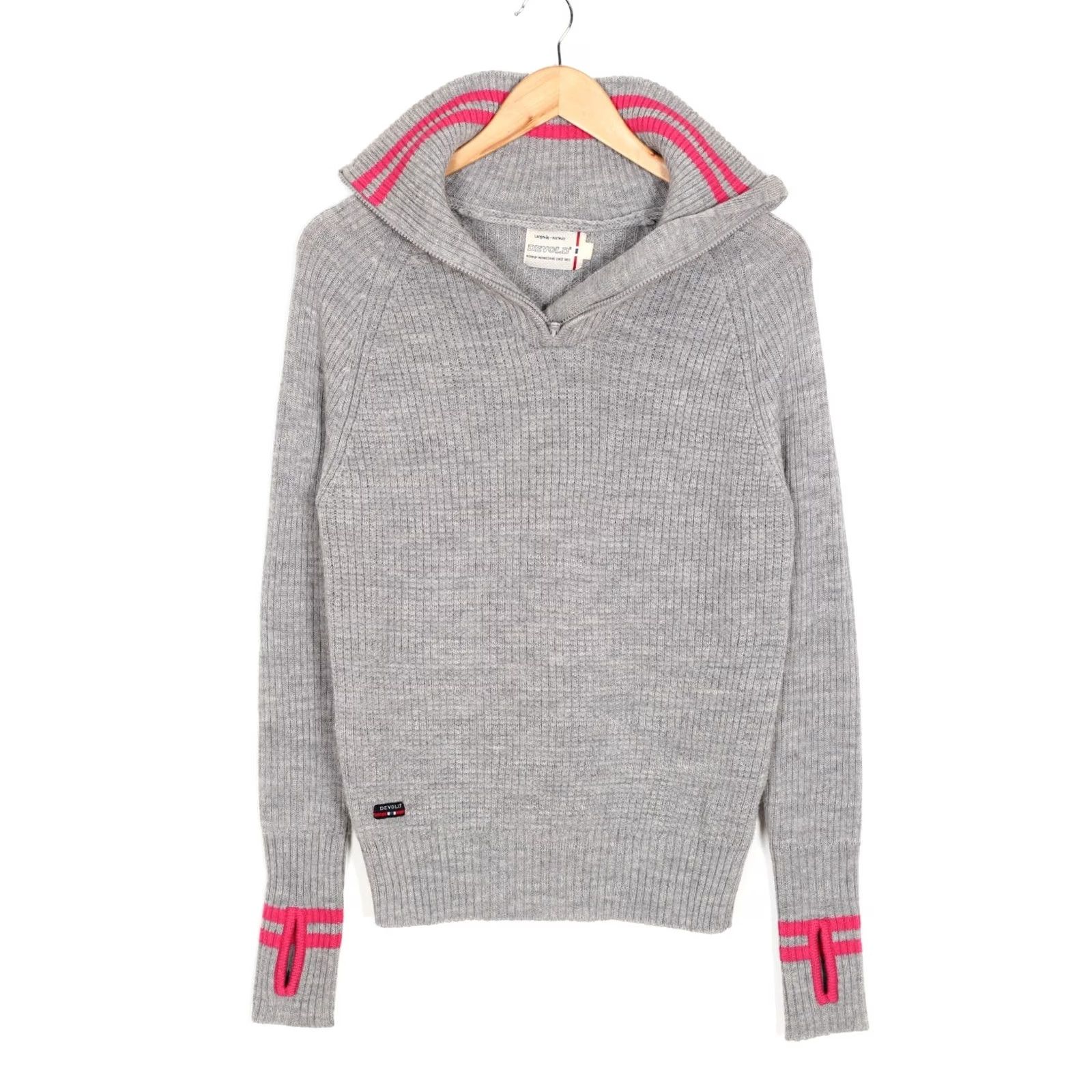 Vintage VINTAGE DEVOLD Nordic Jumper Wool Griffin Varde Zip Neck Women Size S Grey High Neck 1/4 Zip Pullover 100% Wool Mens? Size S / US 4 / IT 40 - 2 Thumbnail