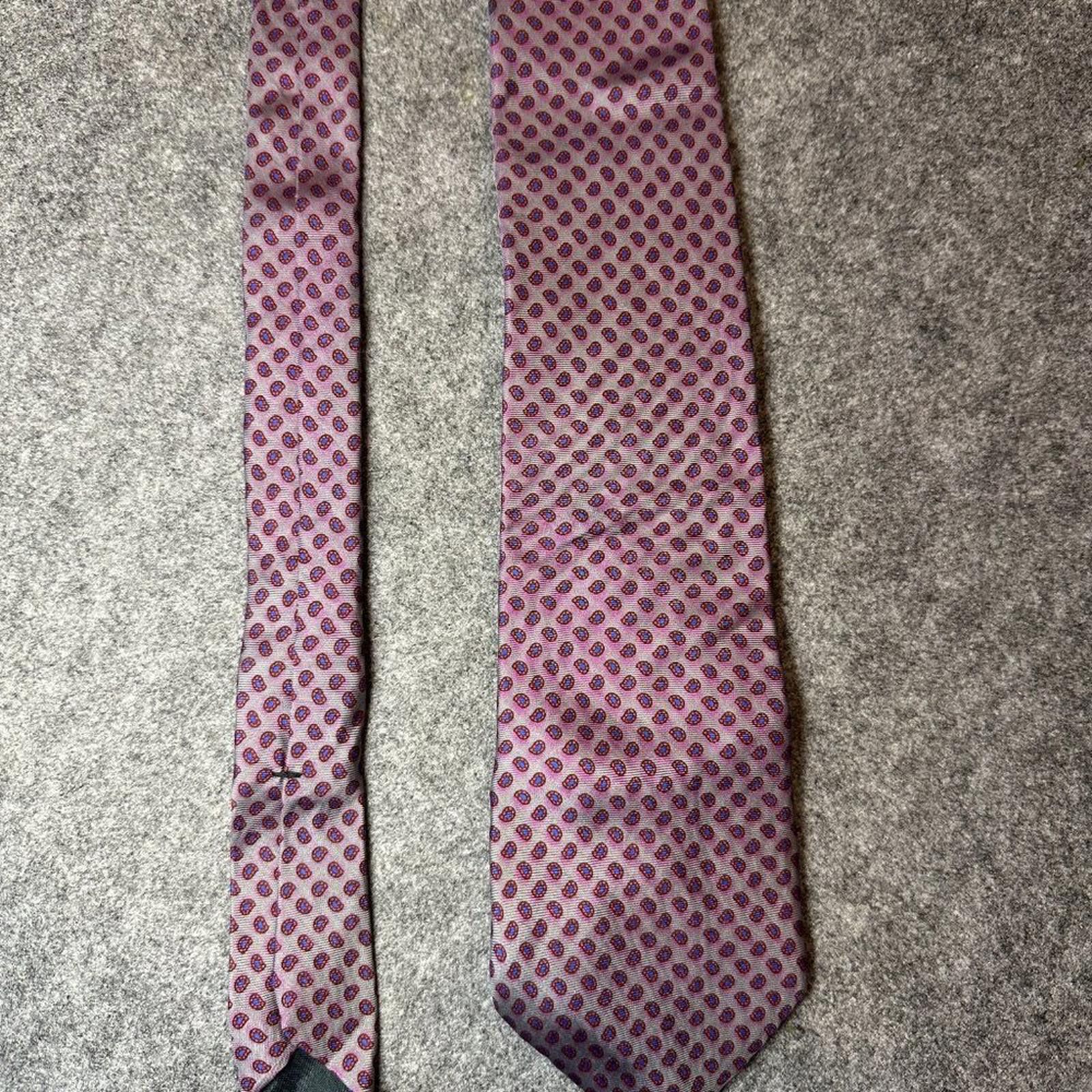 Yves Saint Laurent Vintage Yves Saint Laurent Men’s Silk Tie Purple Pattern8/10 Size ONE SIZE - 2 Thumbnail