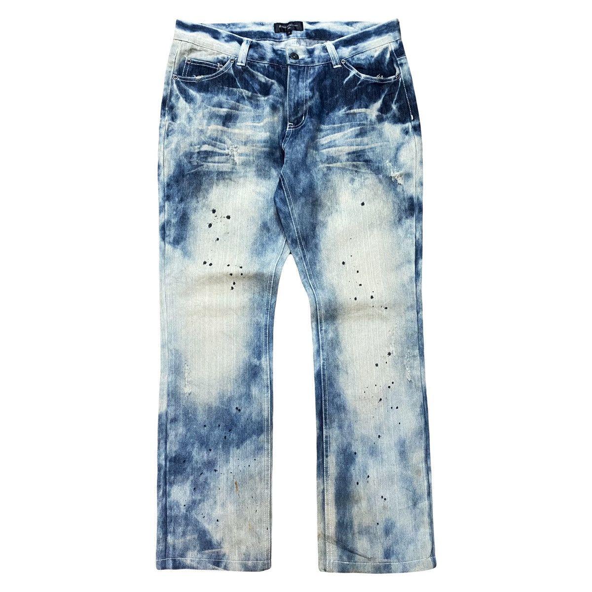image of In The Attic Homme Acid Wash Spallter Paint Pants, Men's (Size 34)