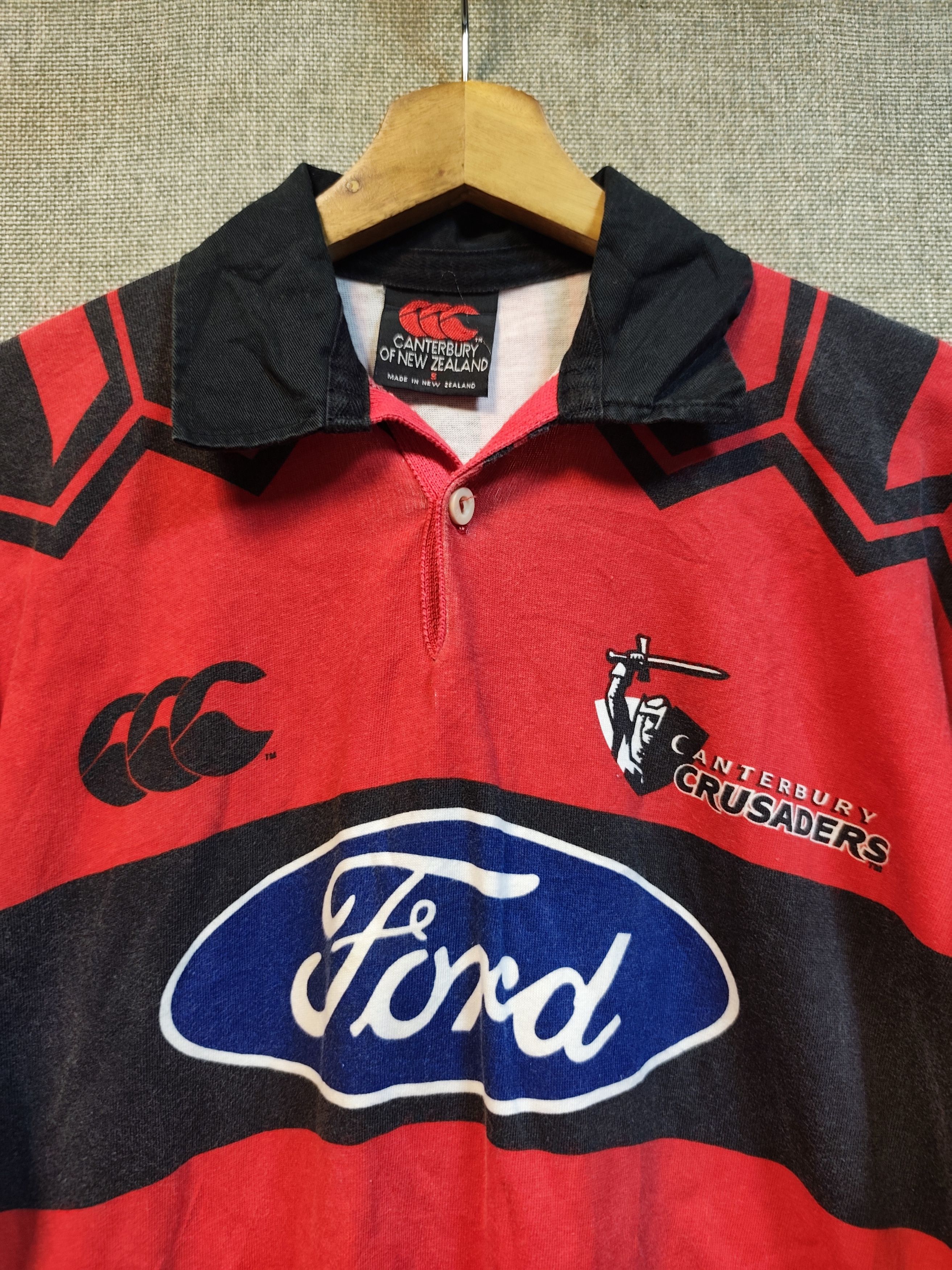 Canterbury of New Zealand Vintage 90s Canterbury Crusader Rugby Temek Polo Shirt Size US L / EU 52-54 / 3 - 5 Thumbnail