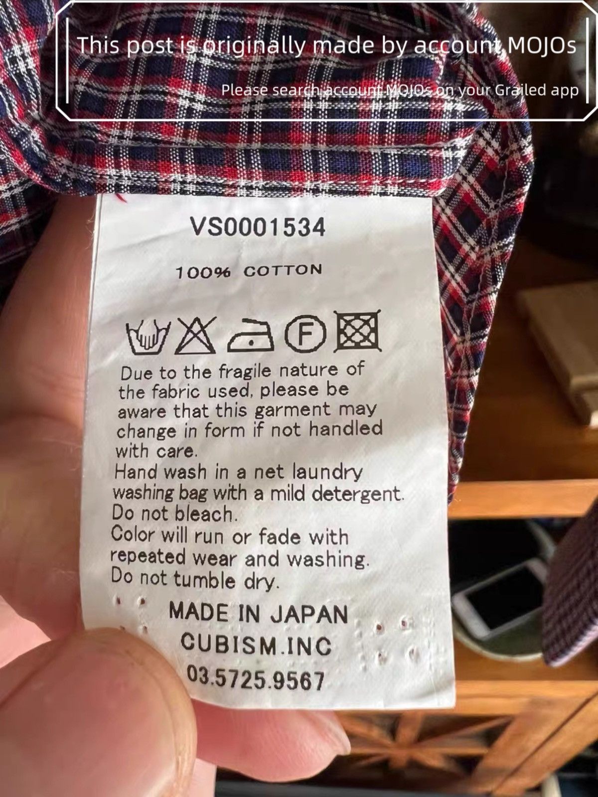 Visvim Sz M Visvim Early Period Vintage Plaid Shirt mojos431 Size US M / EU 48-50 / 2 - 9 Thumbnail