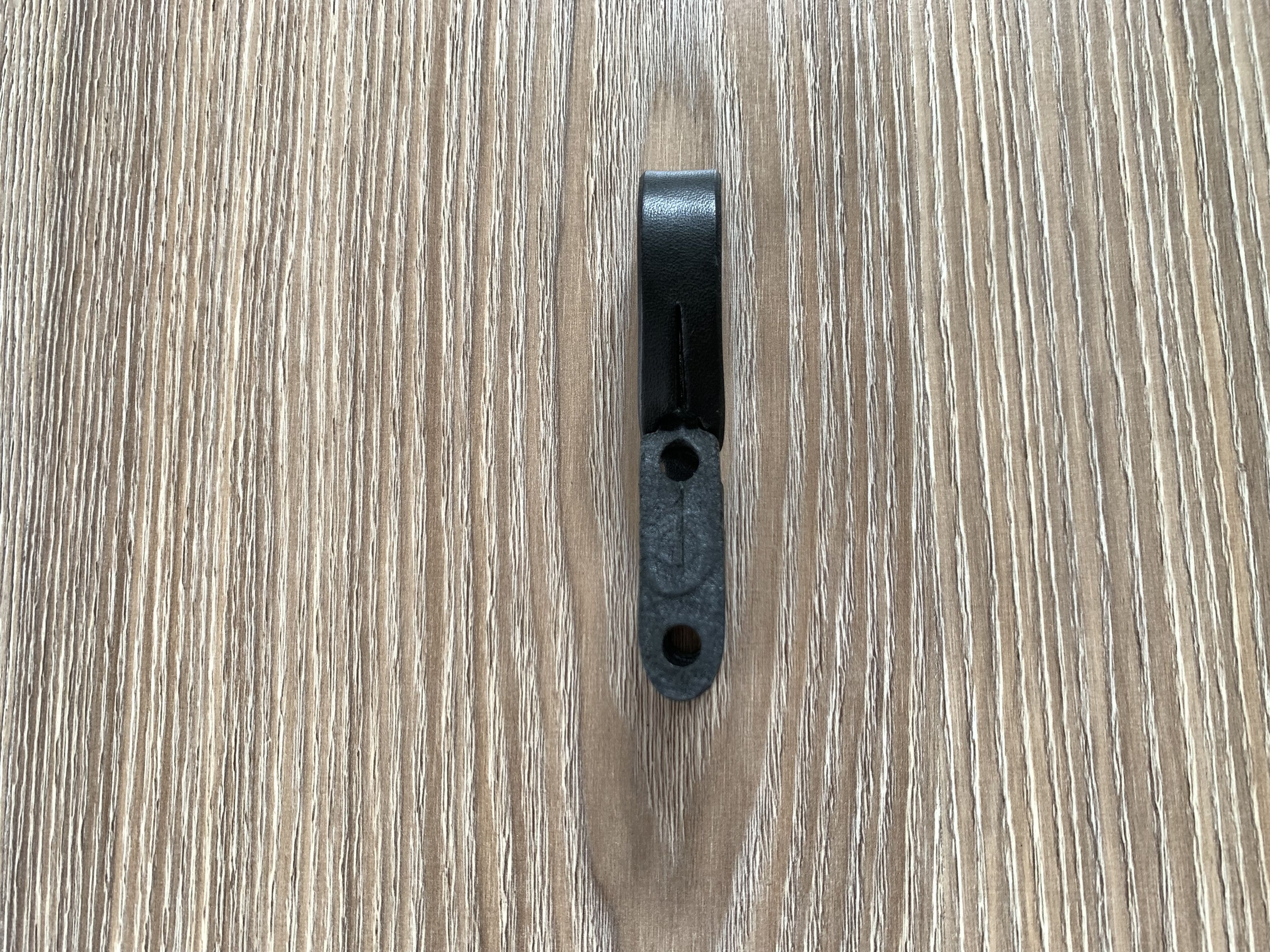 Handmade Black Leather Keychain With Embossing Size ONE SIZE - 4 Thumbnail
