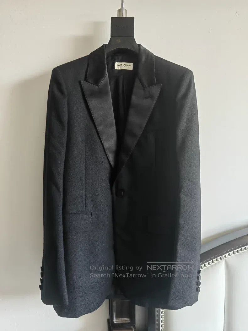 Saint Laurent Paris Saint Laurent Paris Contrast Lapel Smoking Suit Size US S / EU 44-46 / 1 - 1 Thumbnail