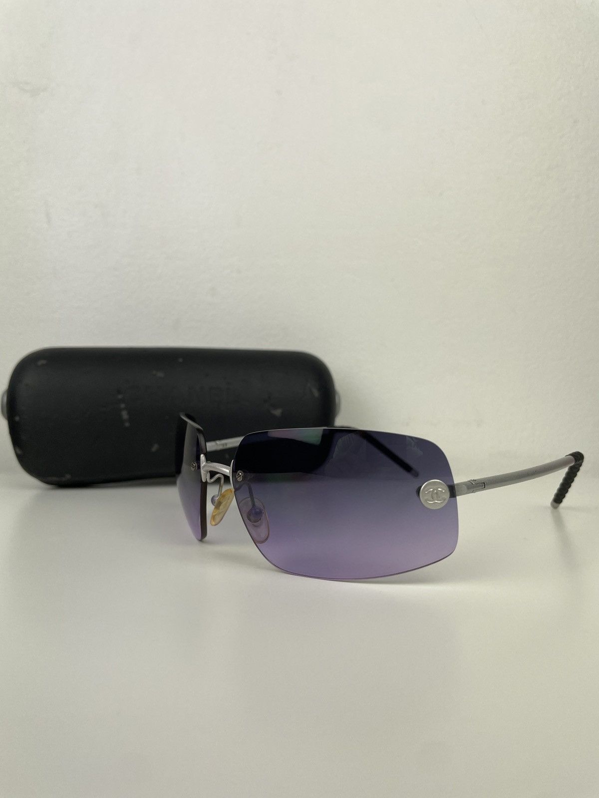 Chanel 4035 CC Sunglasses Chanel Sunglasses 4035 CC Rhinestone Rimless 4017 Vintage  main image 3