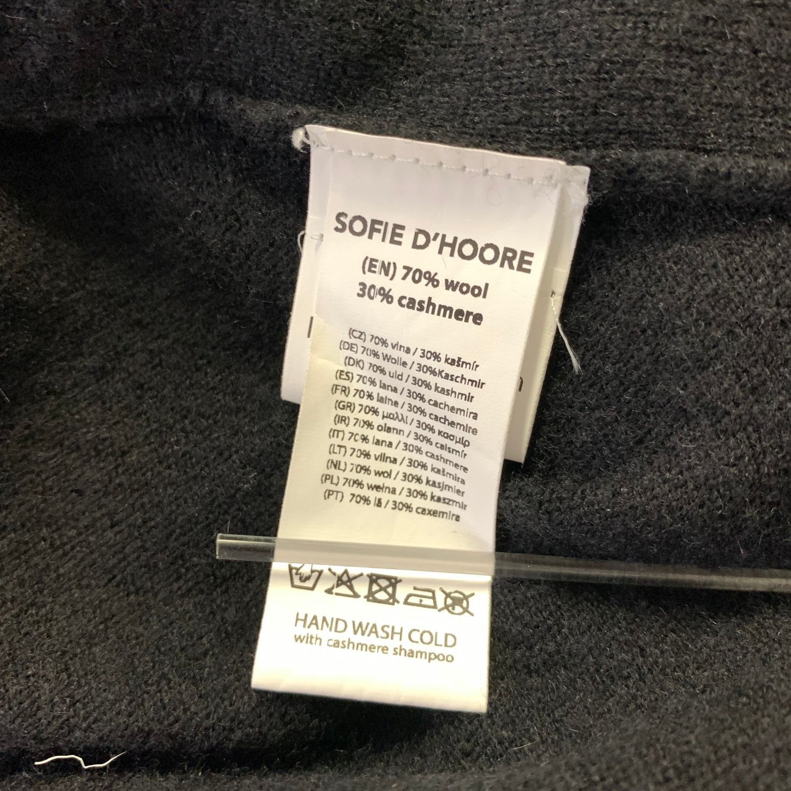 SOFIE D'HOORE SOFIE D'HOORE Size M Black Wool Cashmere Crewneck Sweater Size M / US 6-8 / IT 42-44 - 5 Thumbnail