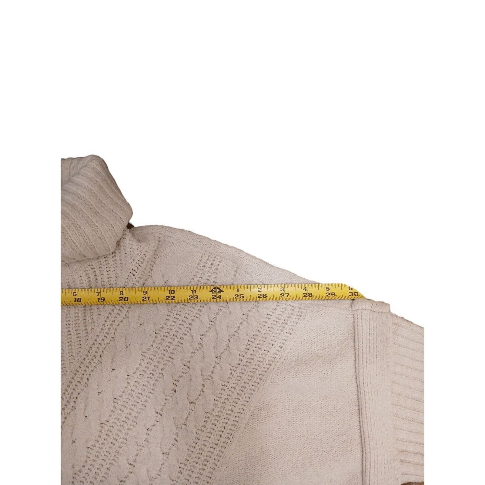 Vera Wang Simply Vera Wang Sweater Sz XXL Beige Chunky Cowl LAGENLOOK Size XXL / US 16-18 / IT 52-54 - 10 Thumbnail