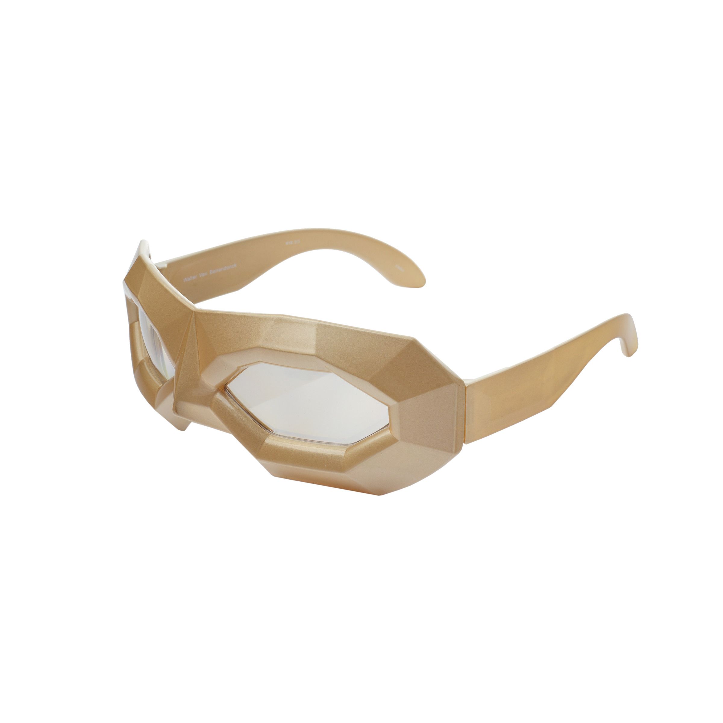 Linda Farrow × Walter Van Beirendonck Walter Van Beirendonck SS2011 Copper Gold Diamond Sunglasses Size ONE SIZE - 2 Thumbnail
