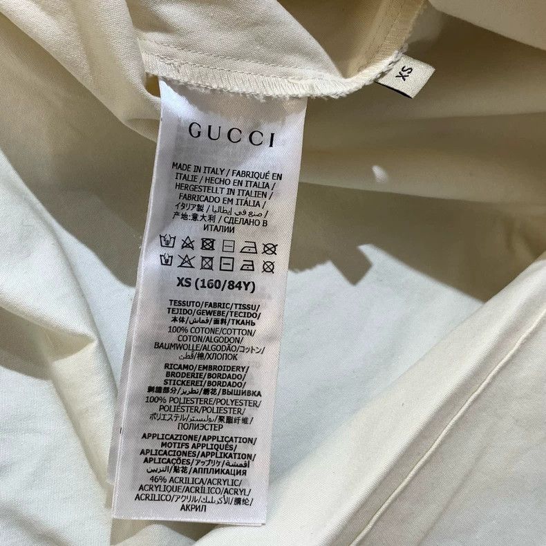 GucciBeige short-sleeved lapel workwear dress 2503-Nextarro