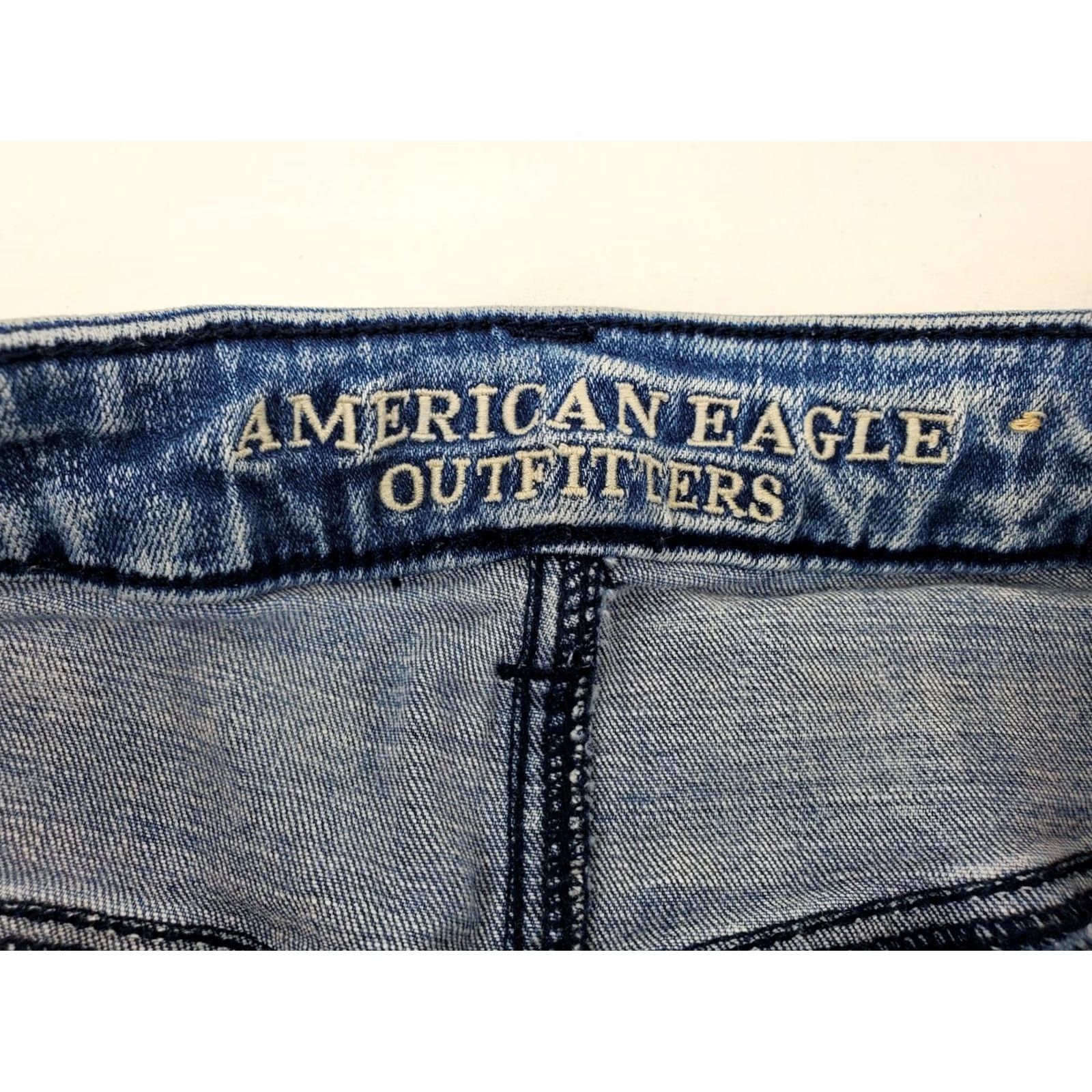 American Eagle Outfitters American Eagle Distressed Sky High Jegging Size 4 Regular Jeans Blue Women XS-XL? Size 27" / US 4 / IT 40 - 5 Thumbnail