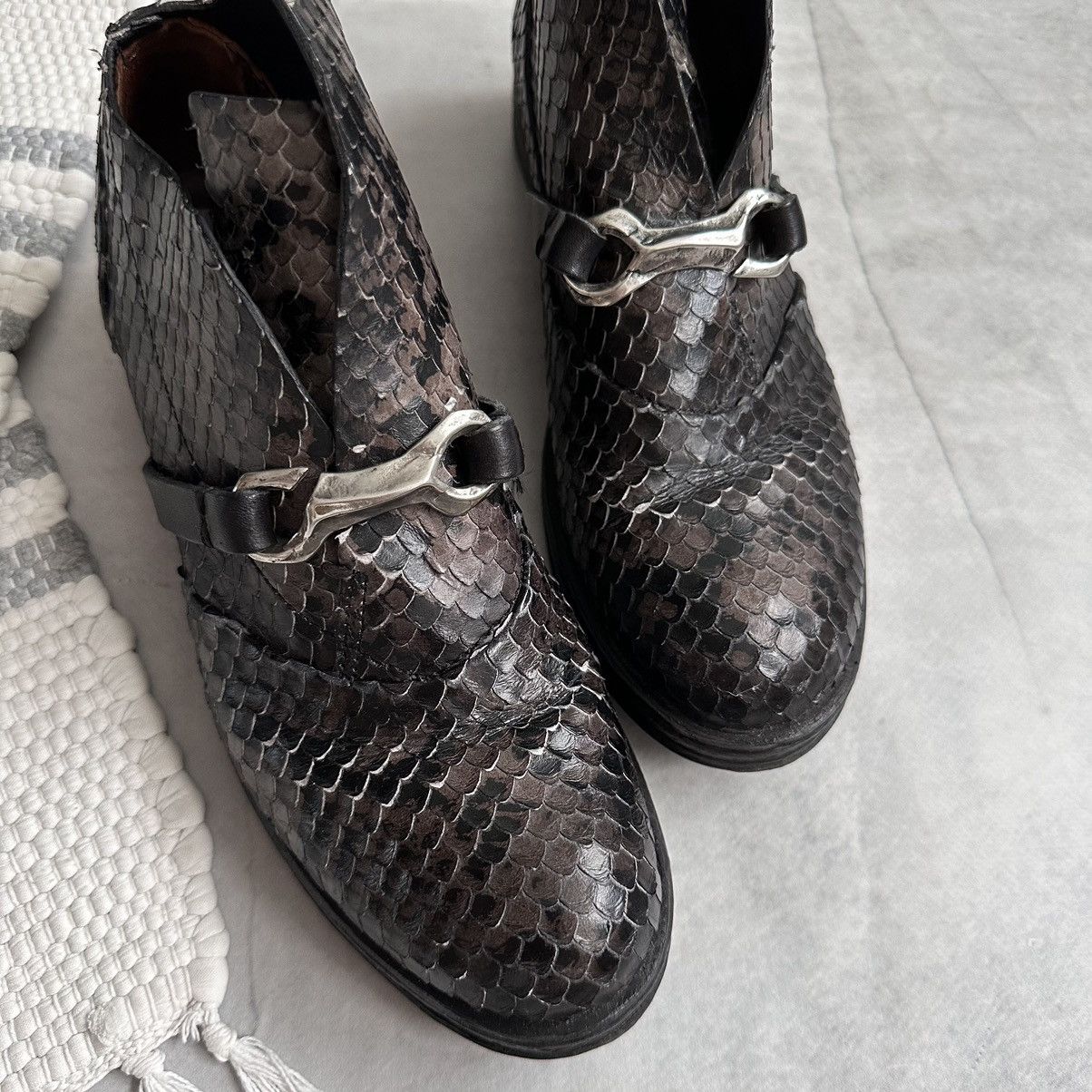 A.S.98 RARE AS 98 Airstep Vintage Straps Boots Faux Python Leather Size US 7 / IT 37 - 5 Thumbnail