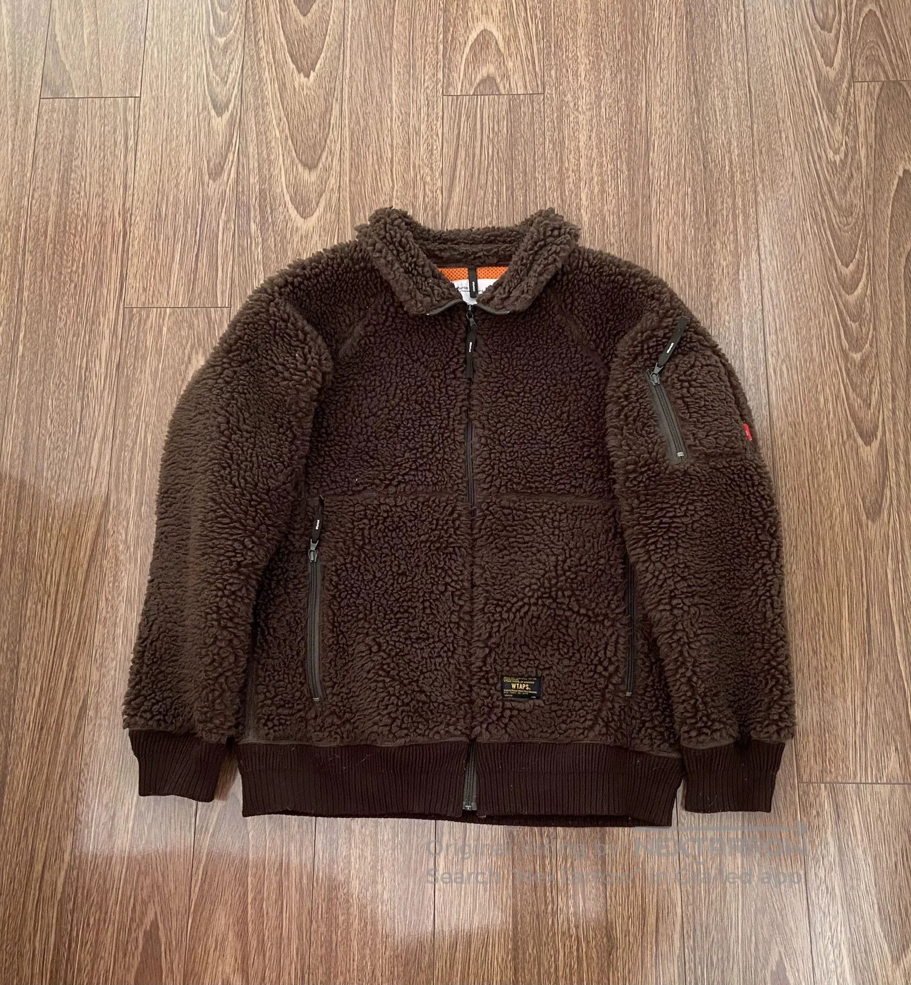 WTAPS Polar Jacket in Brown Fleece.