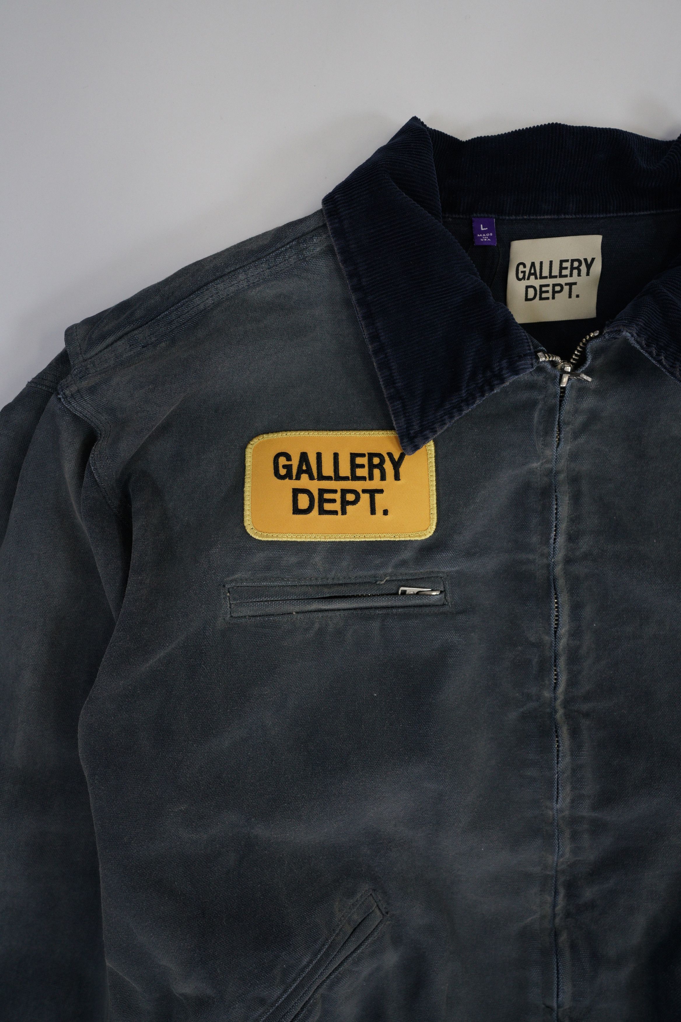 Gallery Dept. Gallery Dept Navy Branded Relaxed-Fit Cotton-canvas Jacket Size US L / EU 52-54 / 3 - 3 Thumbnail