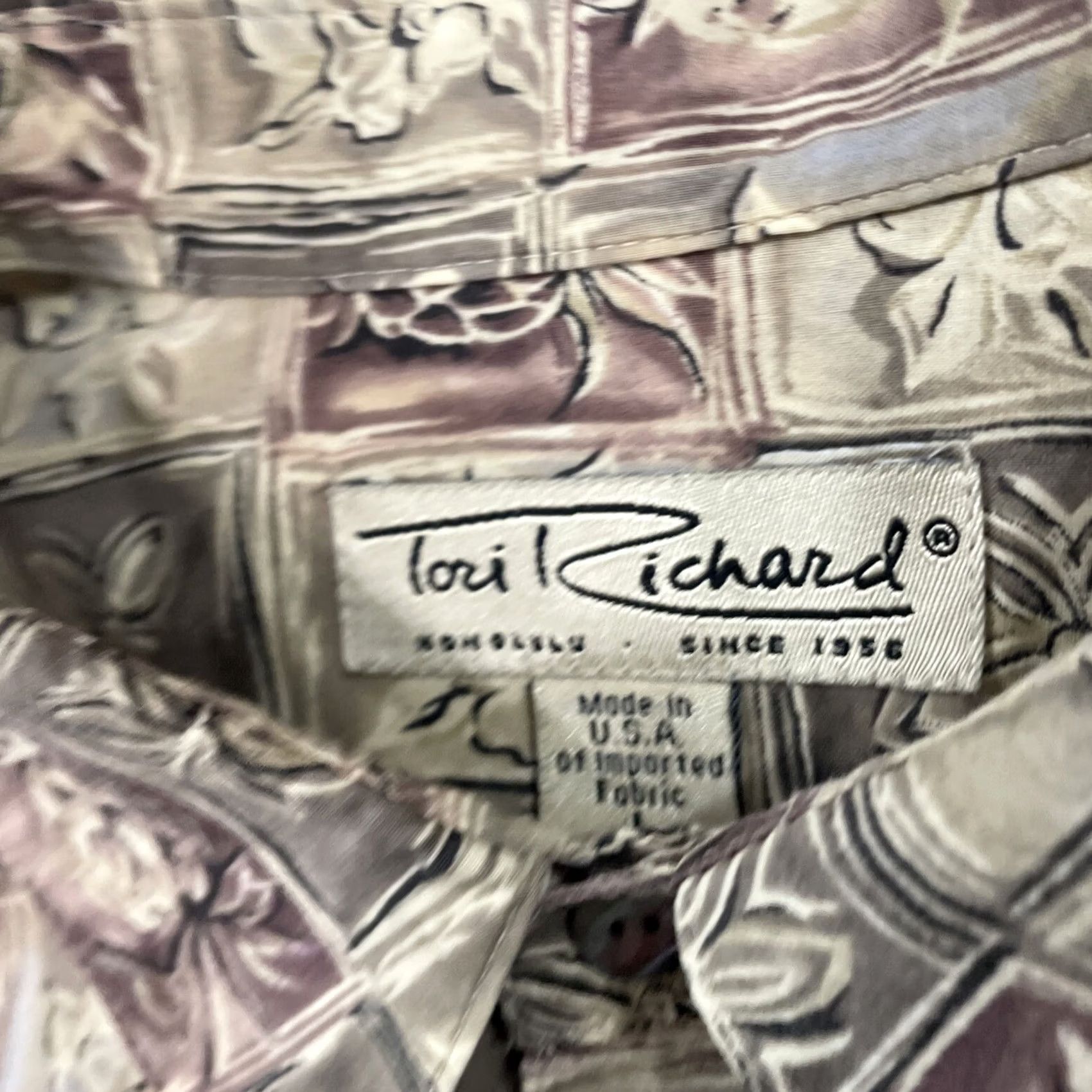 Tori Richard VINTAGE Tori Richard Hawaiian Art Shirt Men L Cotton Lawn Made USA Brown Pineapple Shirt Size US L / EU 52-54 / 3 - 5 Thumbnail