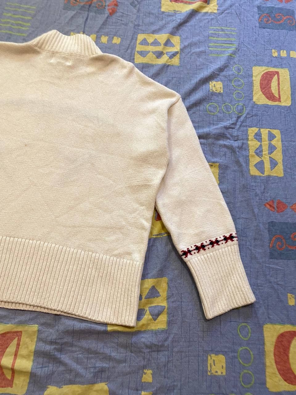 Vintage Joules Abigail Cream High Neck Intarsia Ski Jump Size L / US 10 / IT 46 - 15 Thumbnail