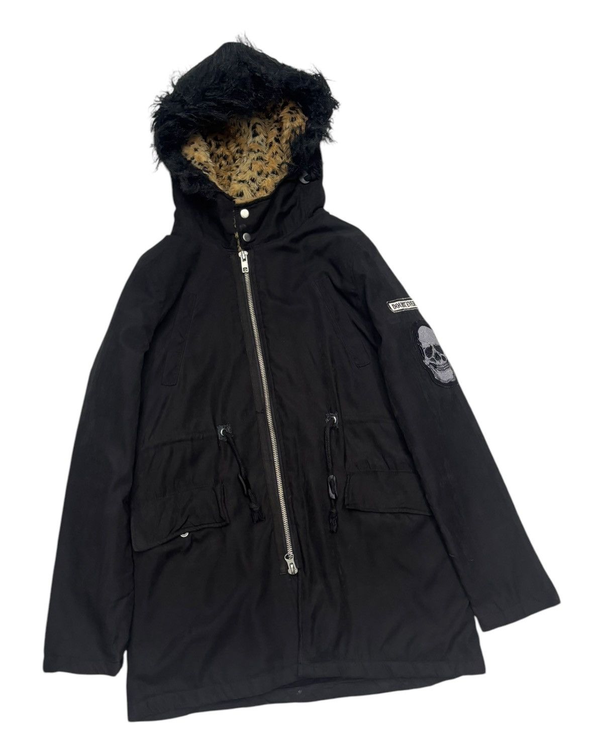 If Six Was Nine 2000s Glad News Punk Gothic Skull Leopard Fur Hood Lgb Style Size US M / EU 48-50 / 2 - 8 Thumbnail