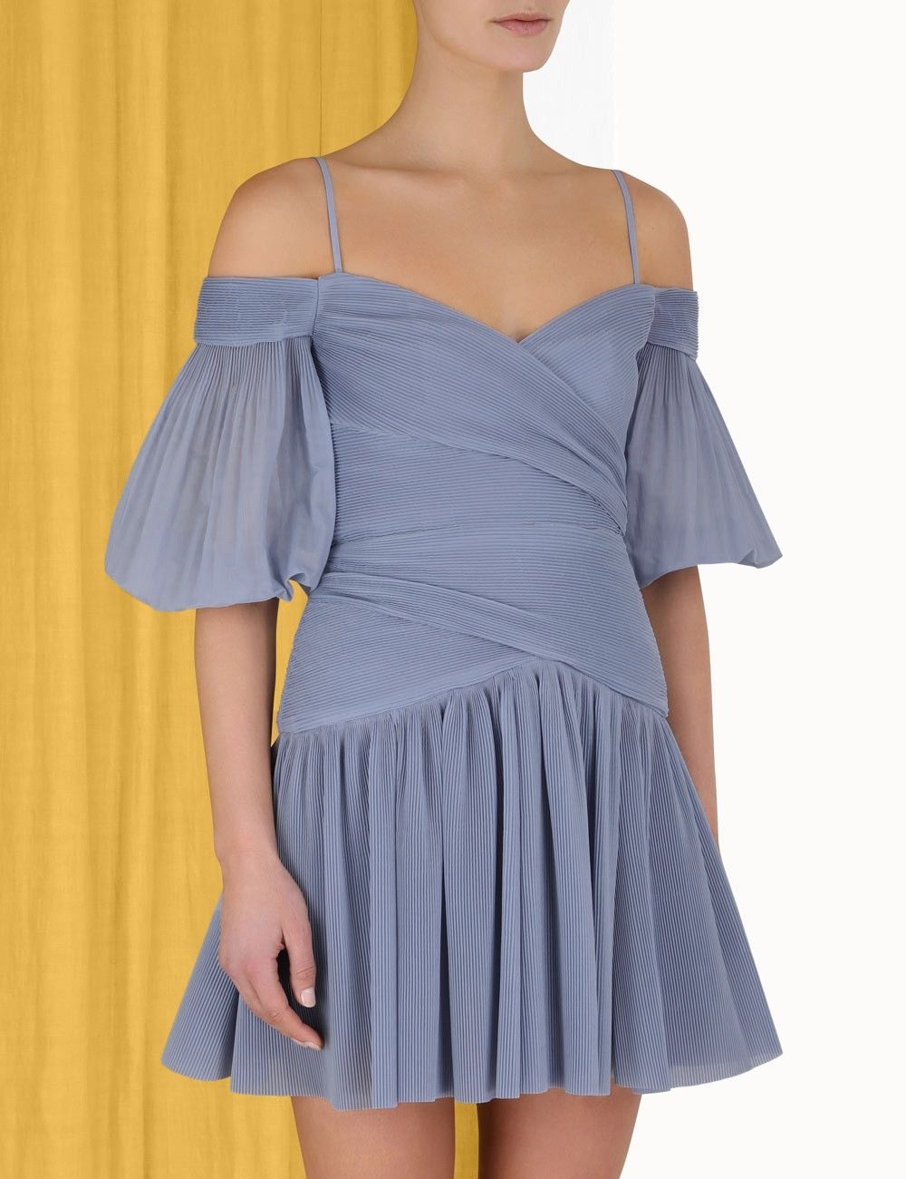 Zimmermann oc11z0425 Pleated Mini Dress in Purple Size L / US 10 / IT 46 - 5 Thumbnail