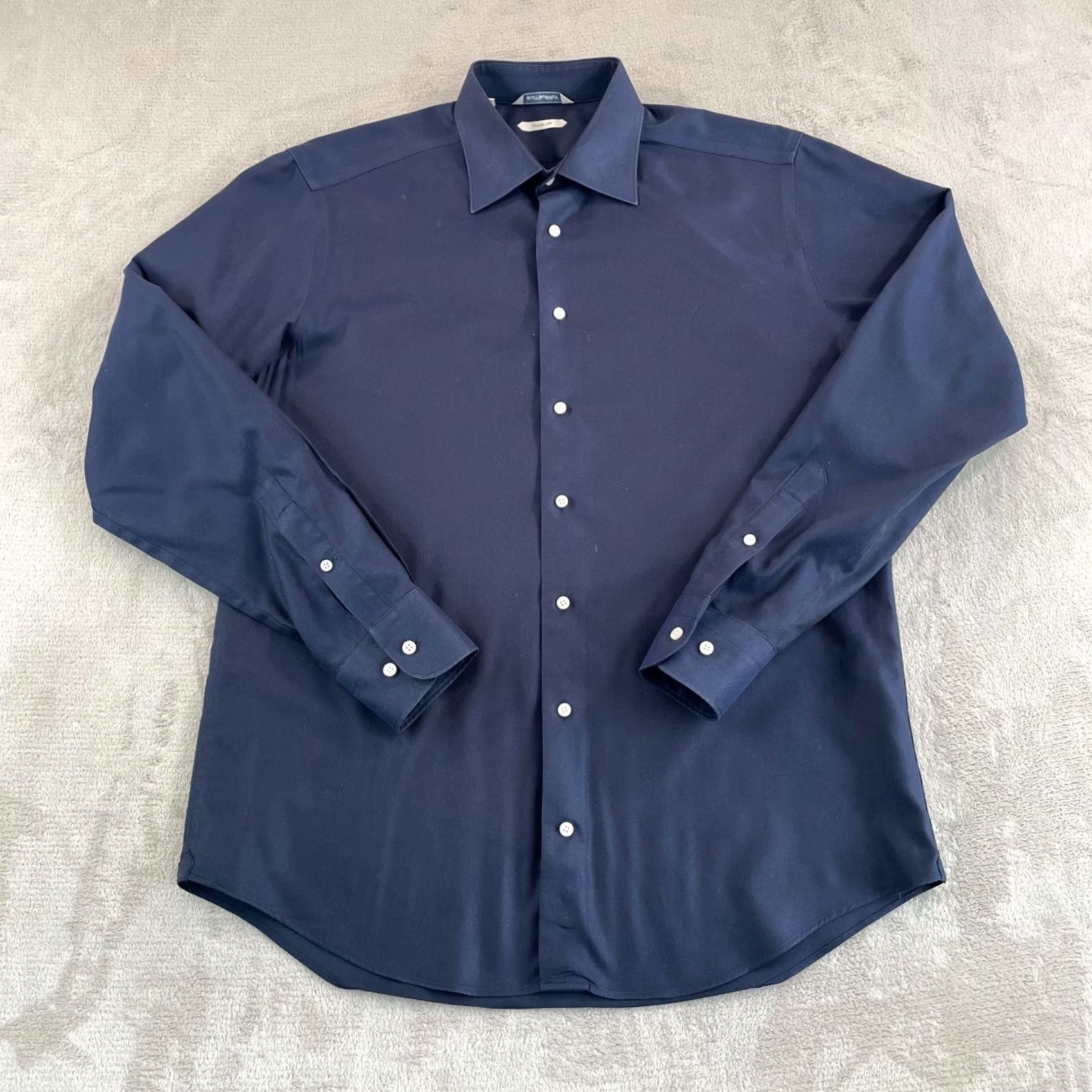 Suitsupply Suitsupply Traveller Dress Shirt Men 16.5 42 Navy Blue Slim Fit Long Sleeve Shirt Mens Navy Slim Fit Dress Shirt Size 42R - 4 Thumbnail
