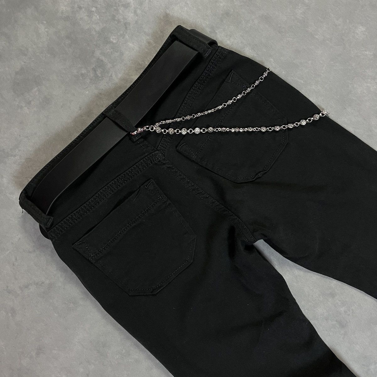 Japanese Brand Gothic Flare Punk Pants - Rockstar Fit Opium y2k Ifsix Style Size 26" / US 2 / IT 38 - 7 Thumbnail
