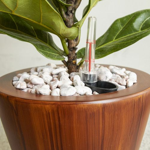Designer × Homemade 2-Pack 10 in.Dark Wood Plastic Self-watering Planter Pot Size US L / EU 52-54 / 3 - 8 Thumbnail