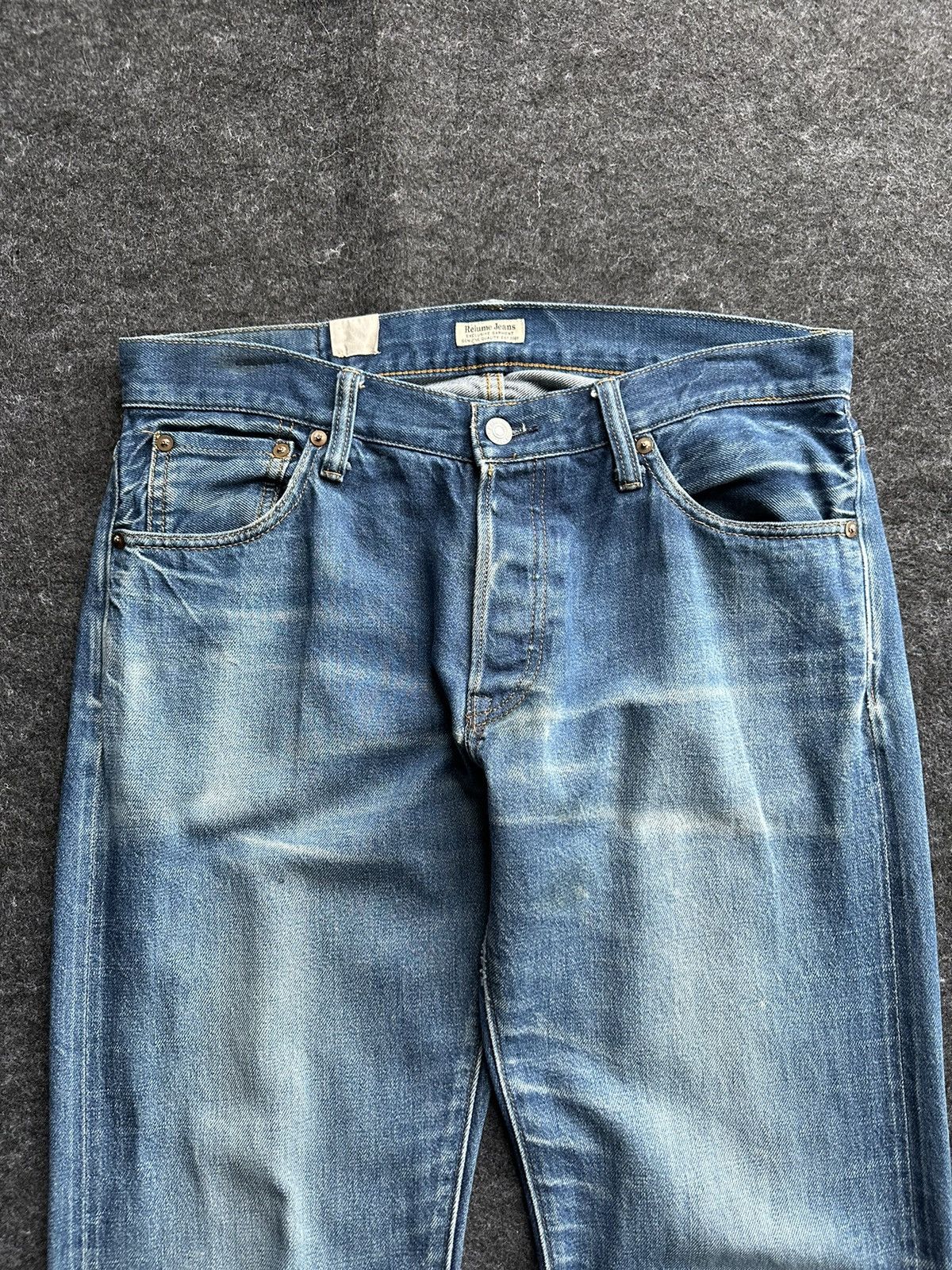 Journal Standard × KOJIMA GENES Vintage Relume Journal Standard Redline Faded Denim D414 Size US 33 - 2 Thumbnail
