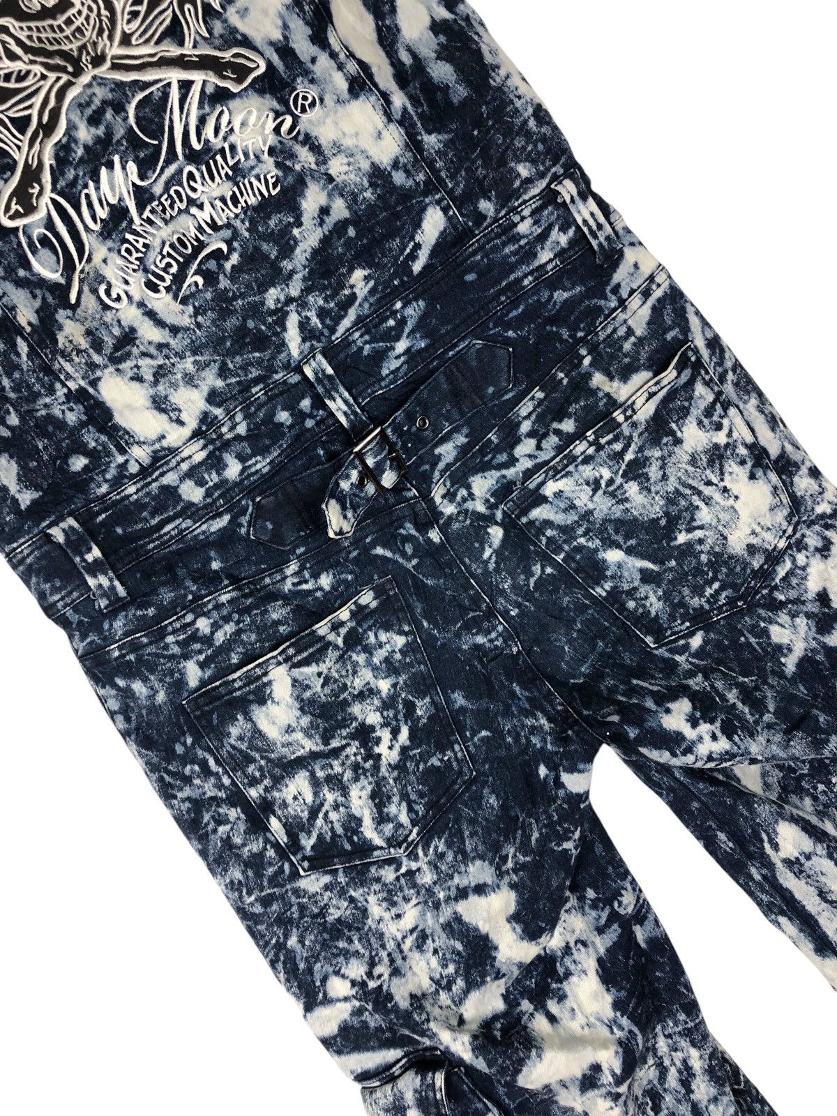 Japanese Brand Jpn Brand Dry Moon Acid Wash Jumpersuit Embroidery Coveralls Size US M / EU 48-50 / 2 - 8 Thumbnail