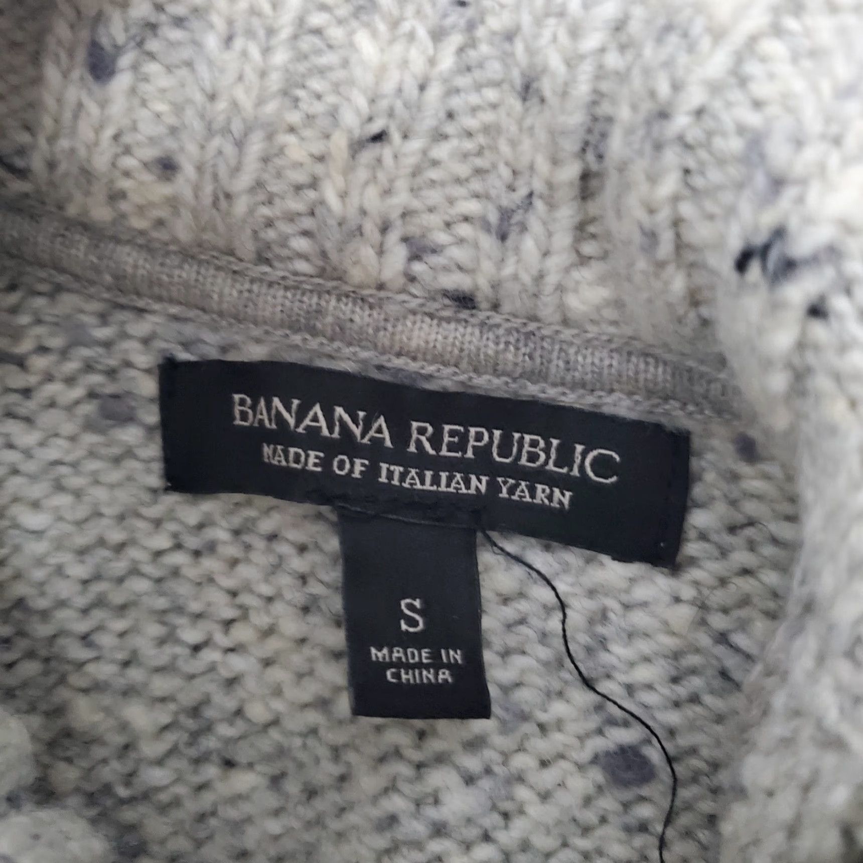 Banana Republic Banana Republic Men S Speckled Knit Sweater Gray Wool Blend Wooden Toggle Button Size US S / EU 44-46 / 1 - 3 Thumbnail