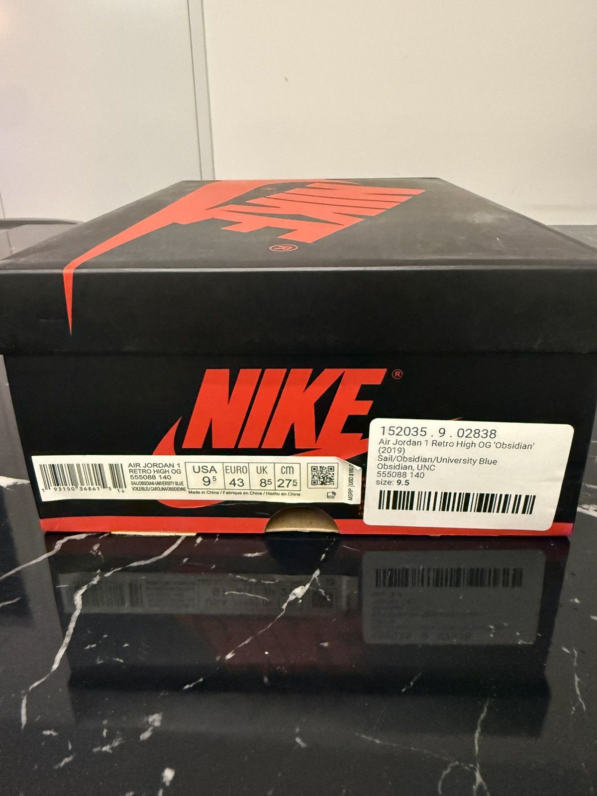 Nike Air Jordan 1 Retro High OG 'Obsidian' (2019) Size US 9.5 / EU 42-43 - 12 Thumbnail