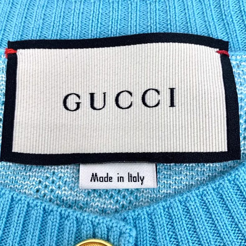 Gucci Gucci Light blue logo jacquad Full-print wool single-breast Size L / US 10 / IT 46 - 5 Thumbnail