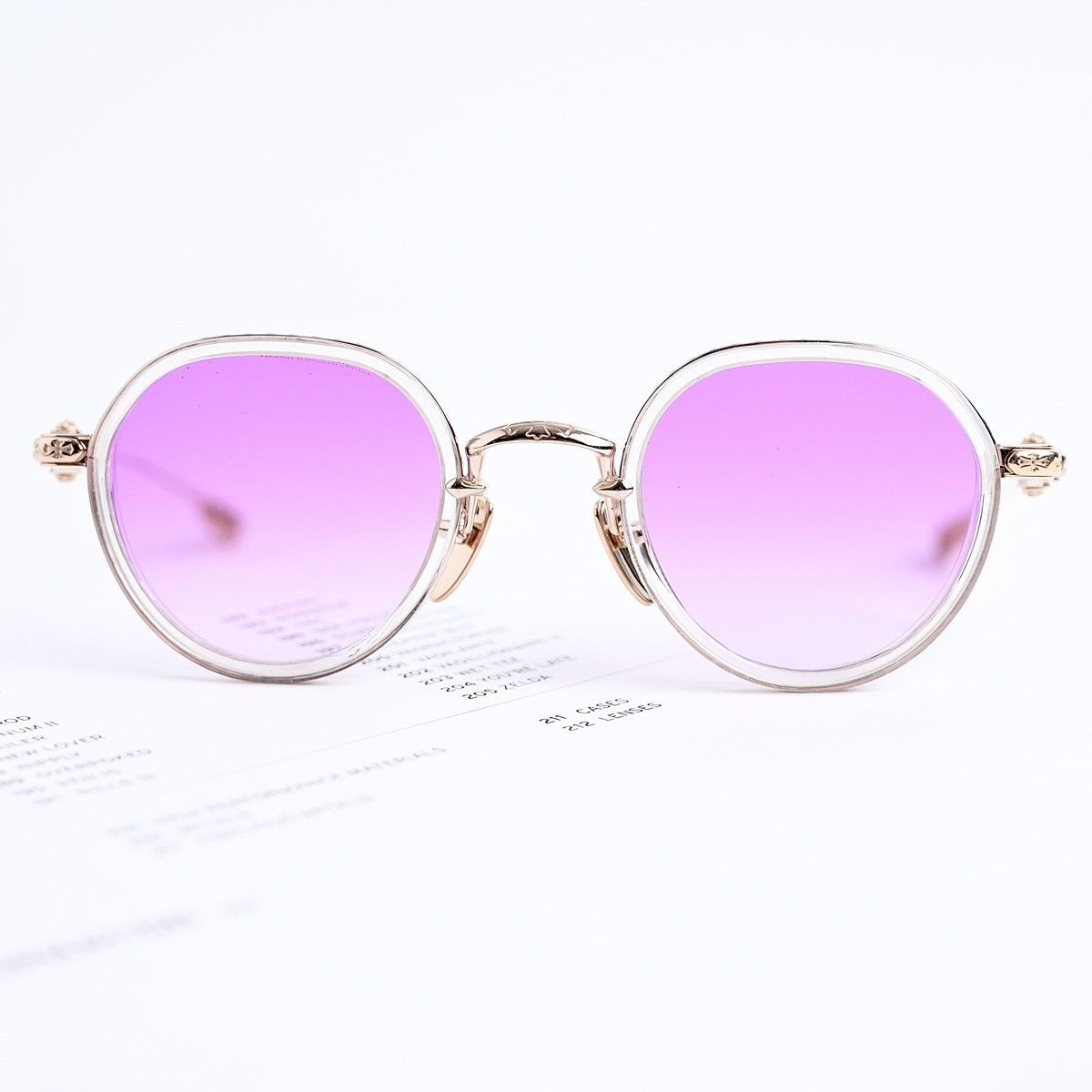 Chrome Hearts CHROME HEARTS SEX T-9 CRYSTAL GP TOKYO NIGHT SUNGLASSES Size ONE SIZE - 10 Thumbnail